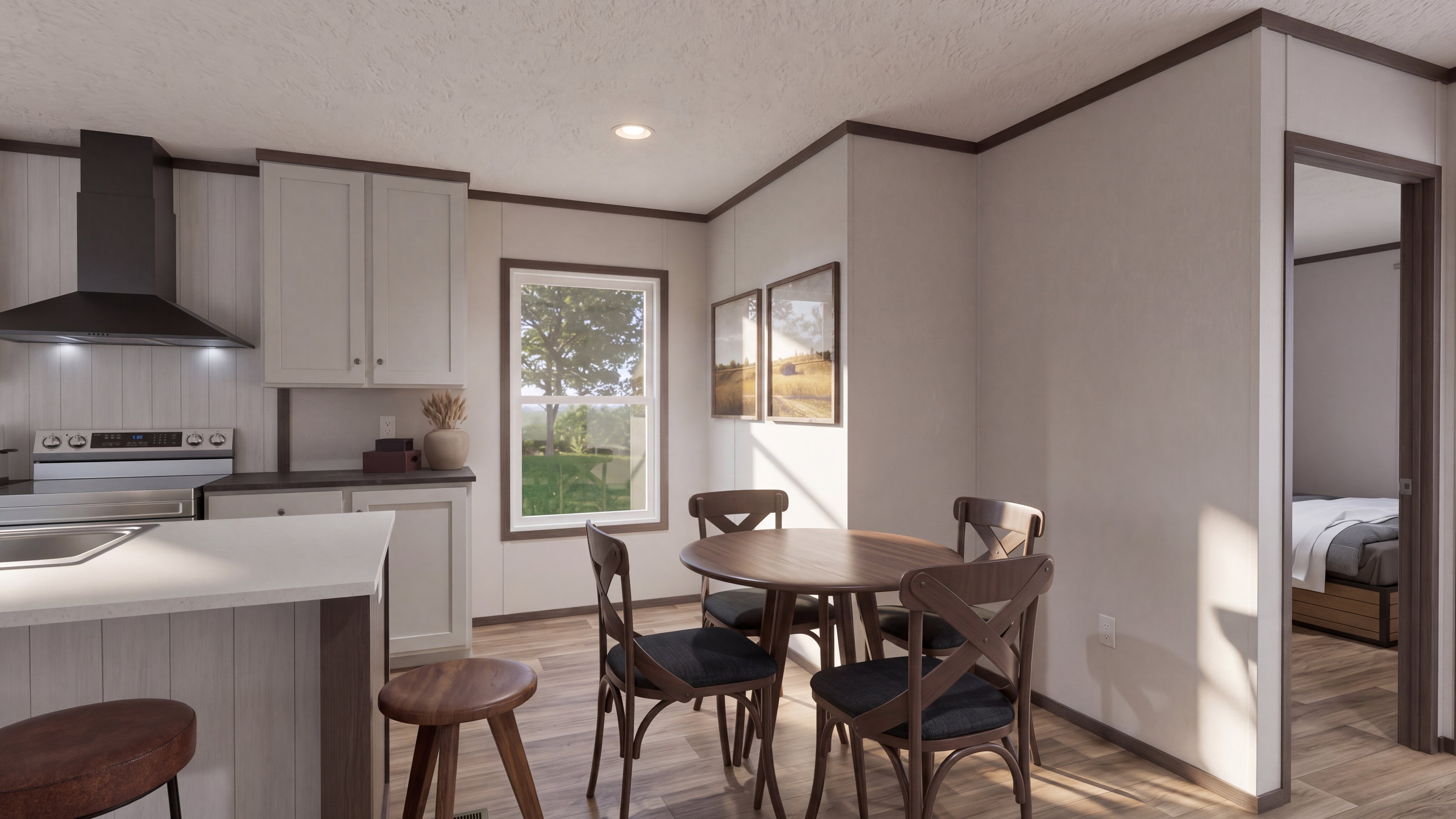 Dining area rendering of the Discover home.