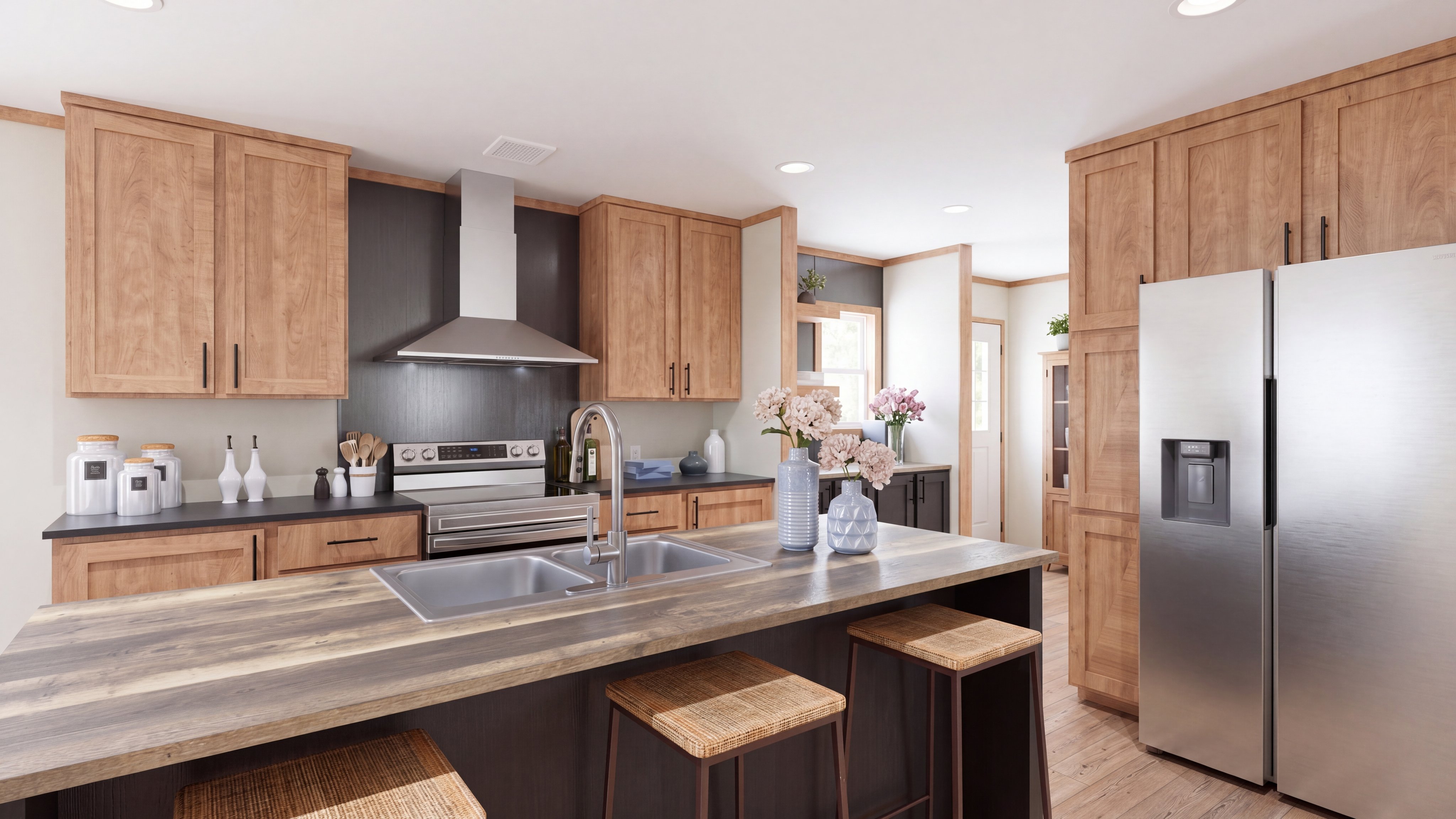 Kitchen rendering of the Snowcap home.