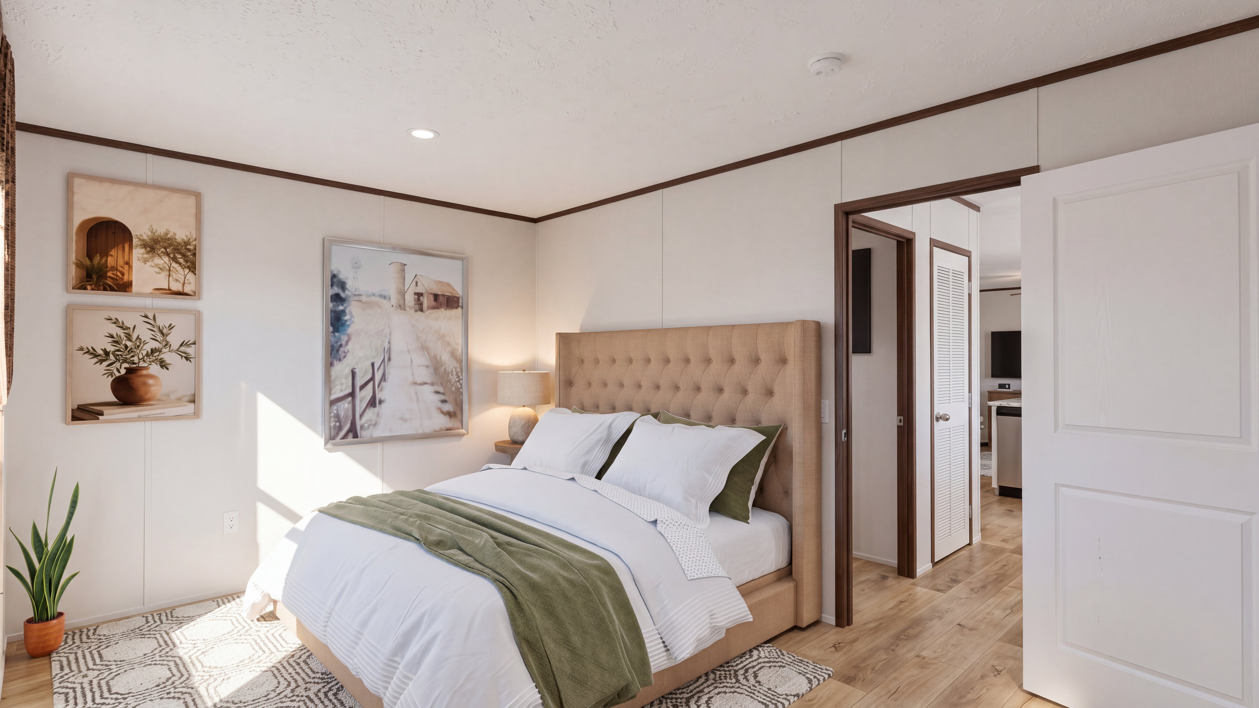 Primary bedroom rendering of the Select home.