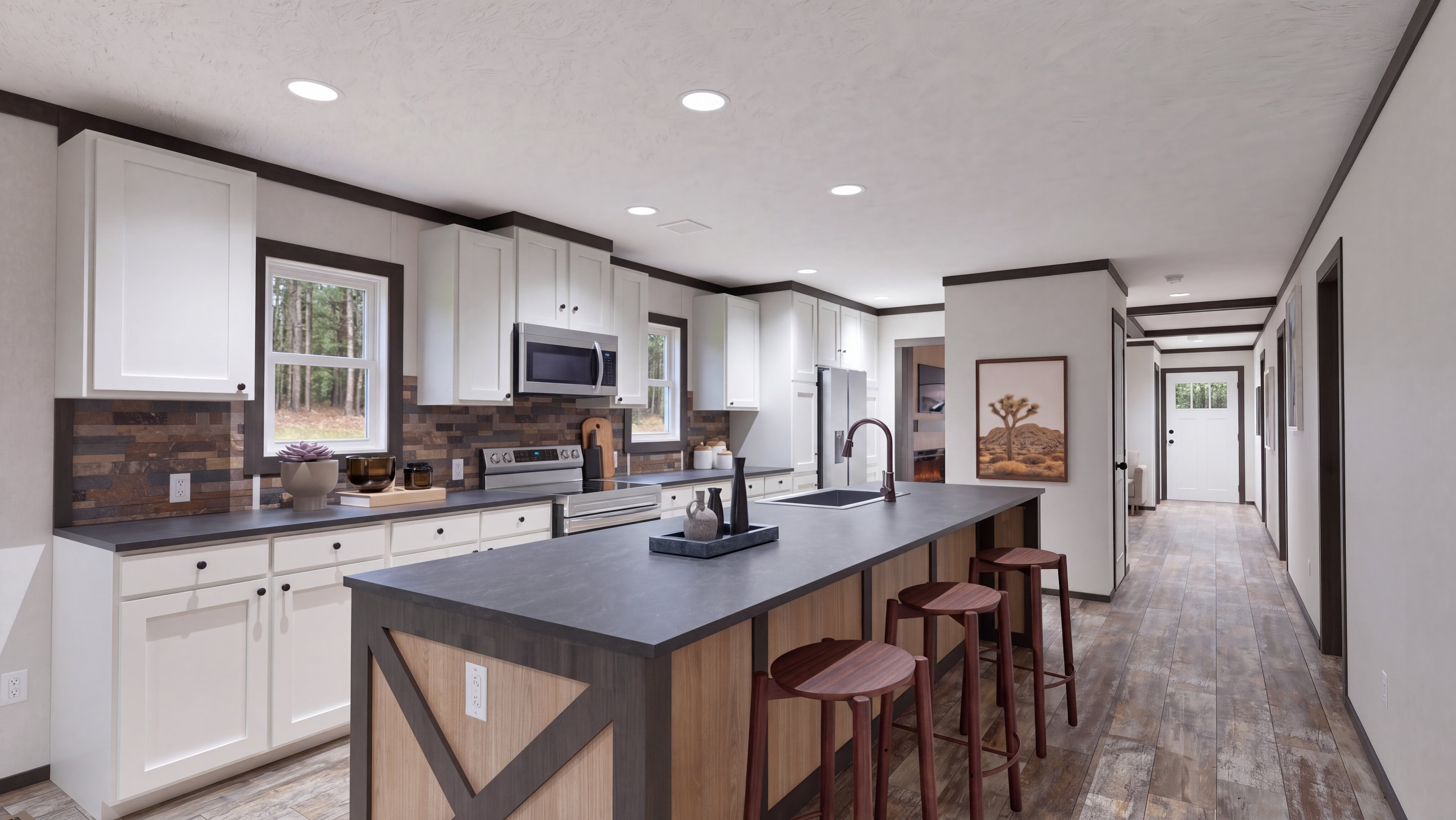 Kitchen rendering of the Boujee Xl 2 home.