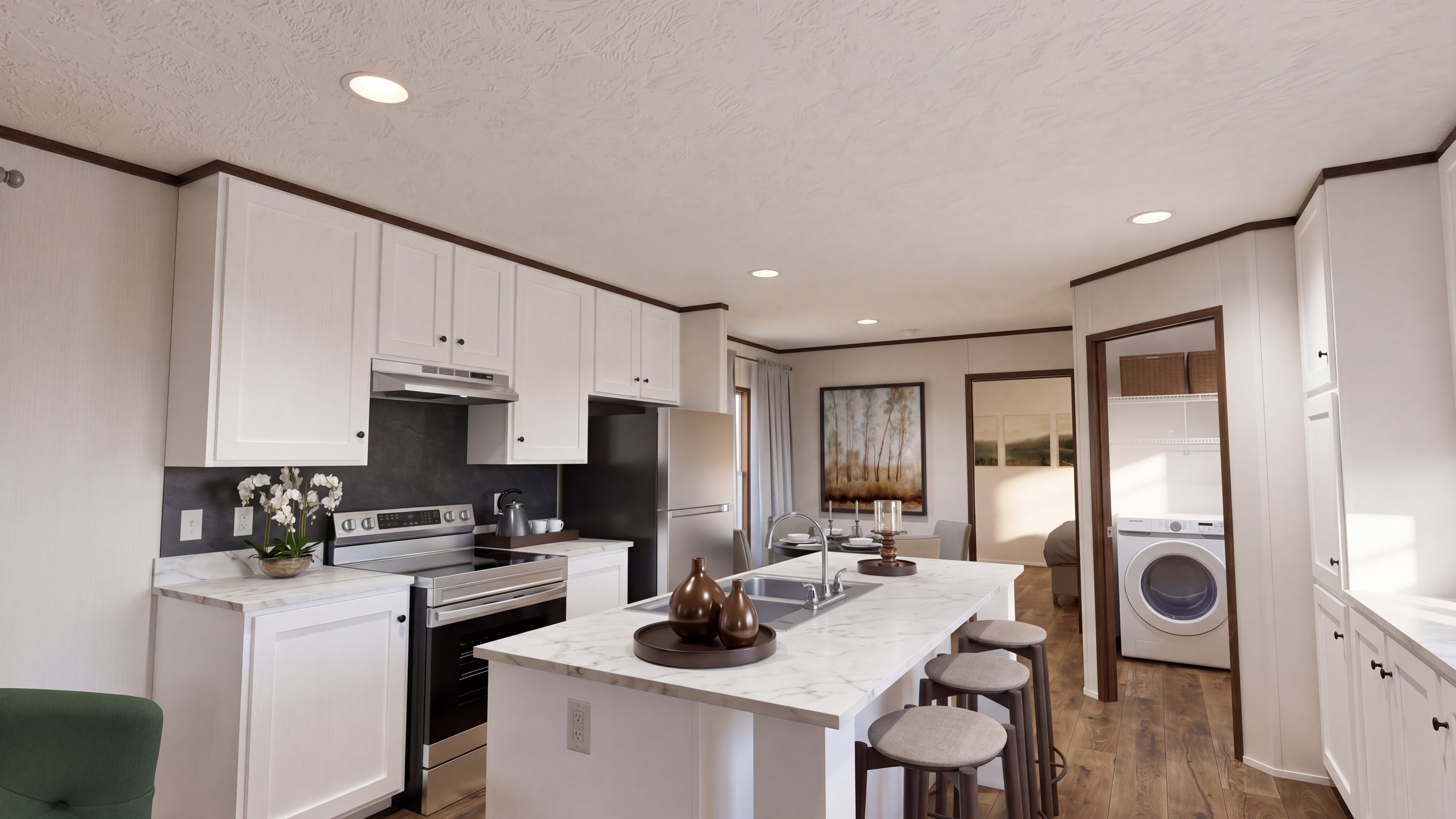 Kitchen rendering of the Select 16723b home.