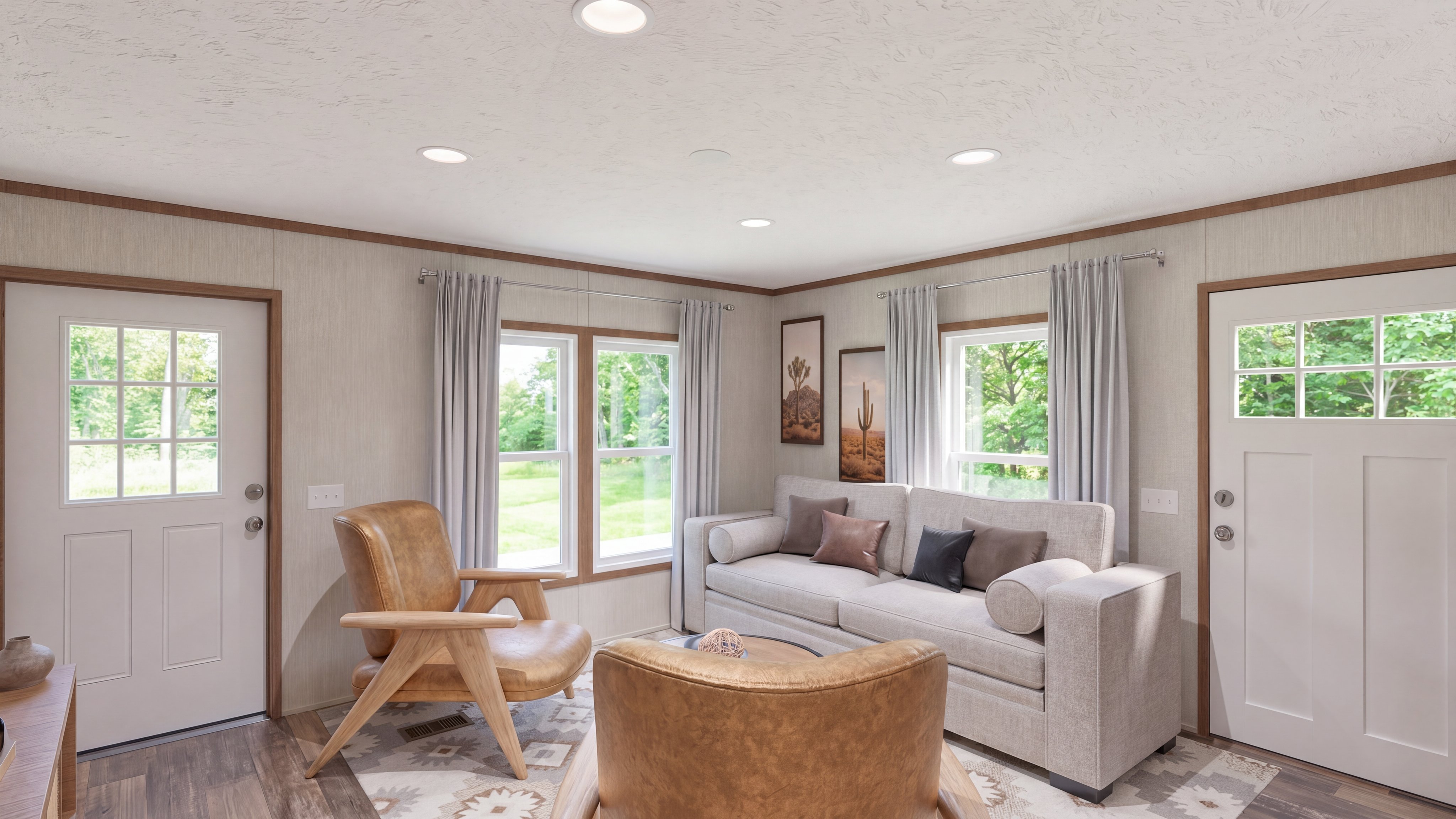 Living room rendering of the The Lodge home.