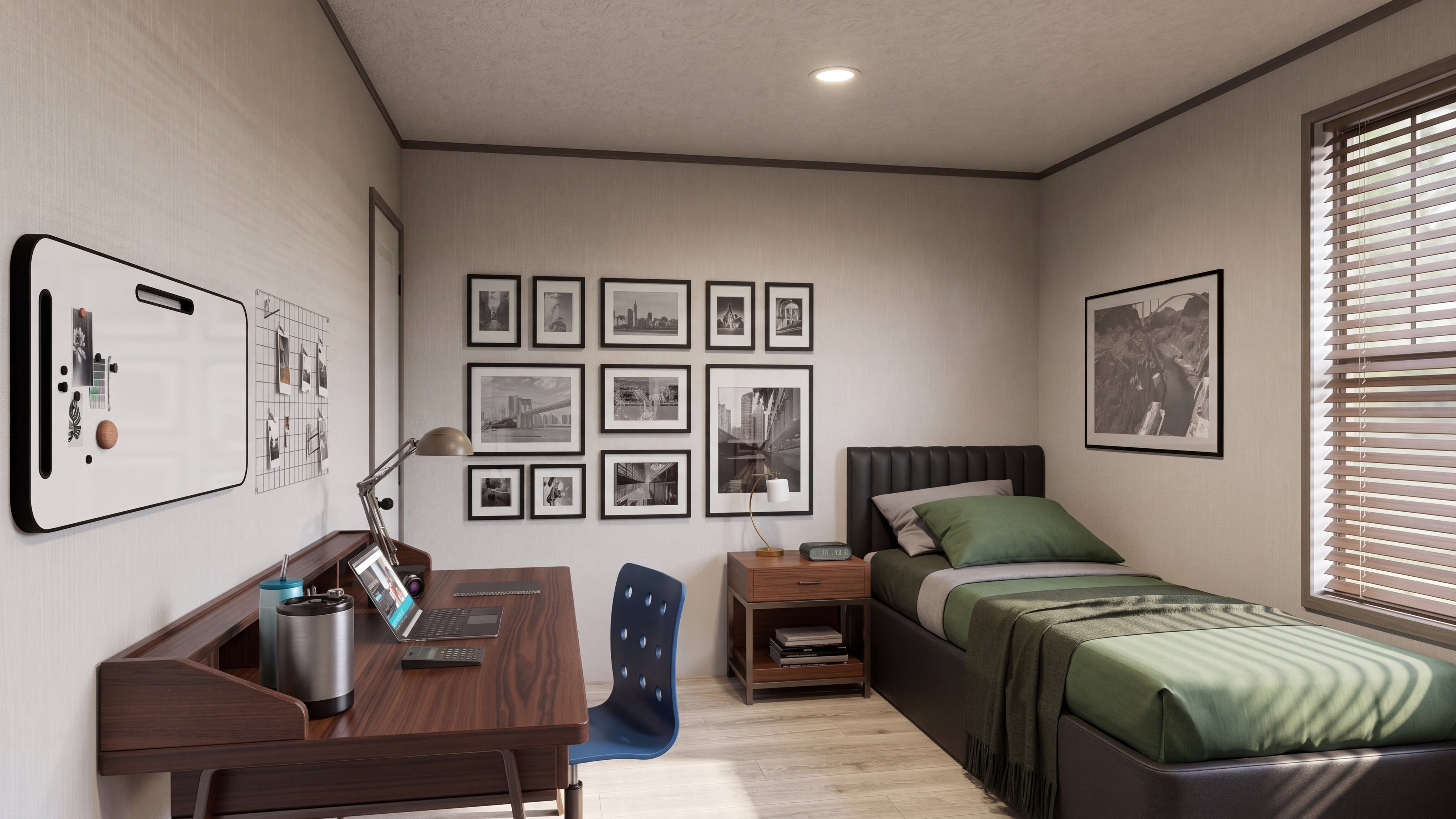 Bedroom rendering of the Anniversary 16763 home.