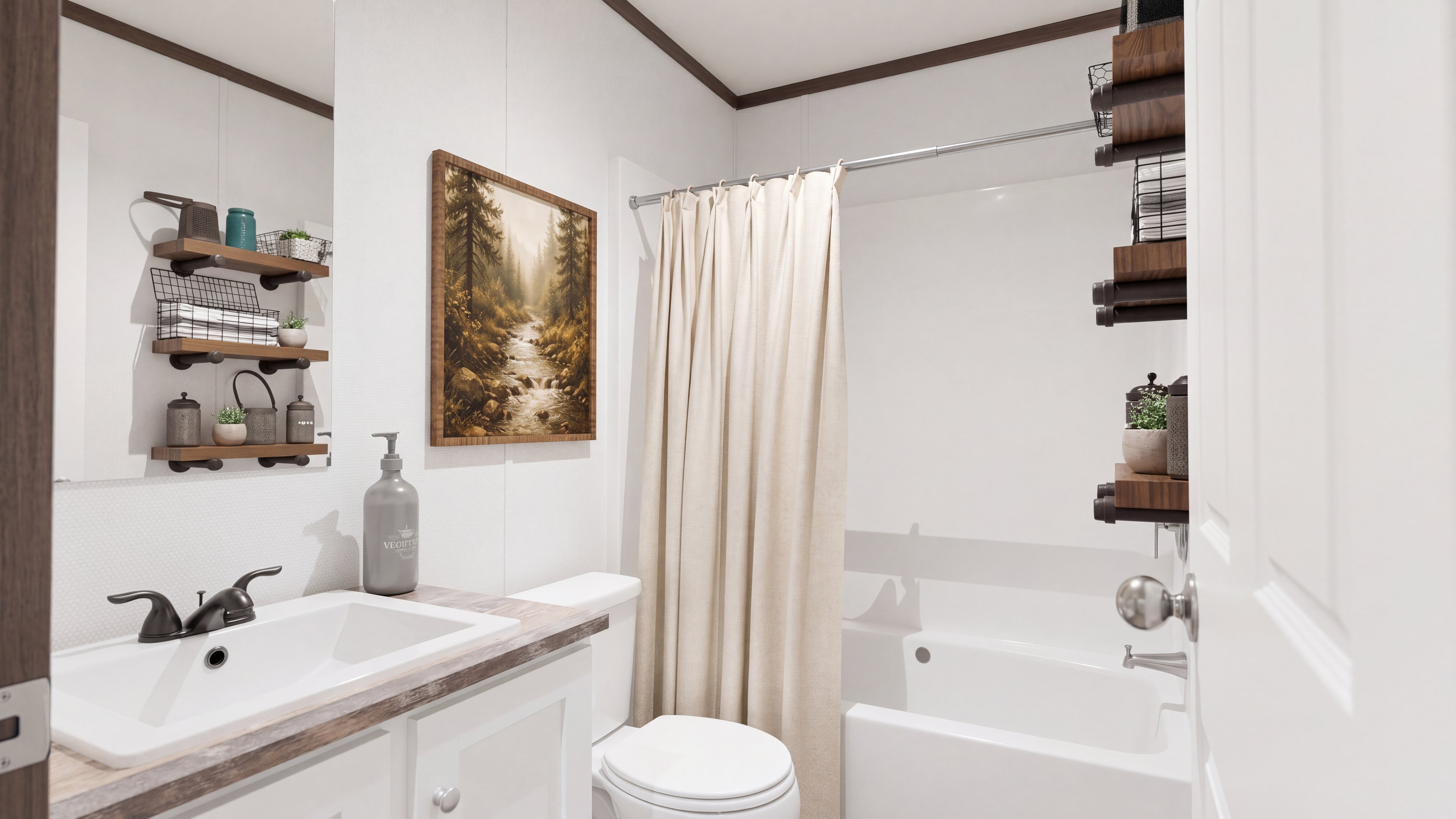 Guest bathroom rendering of the Essence home.