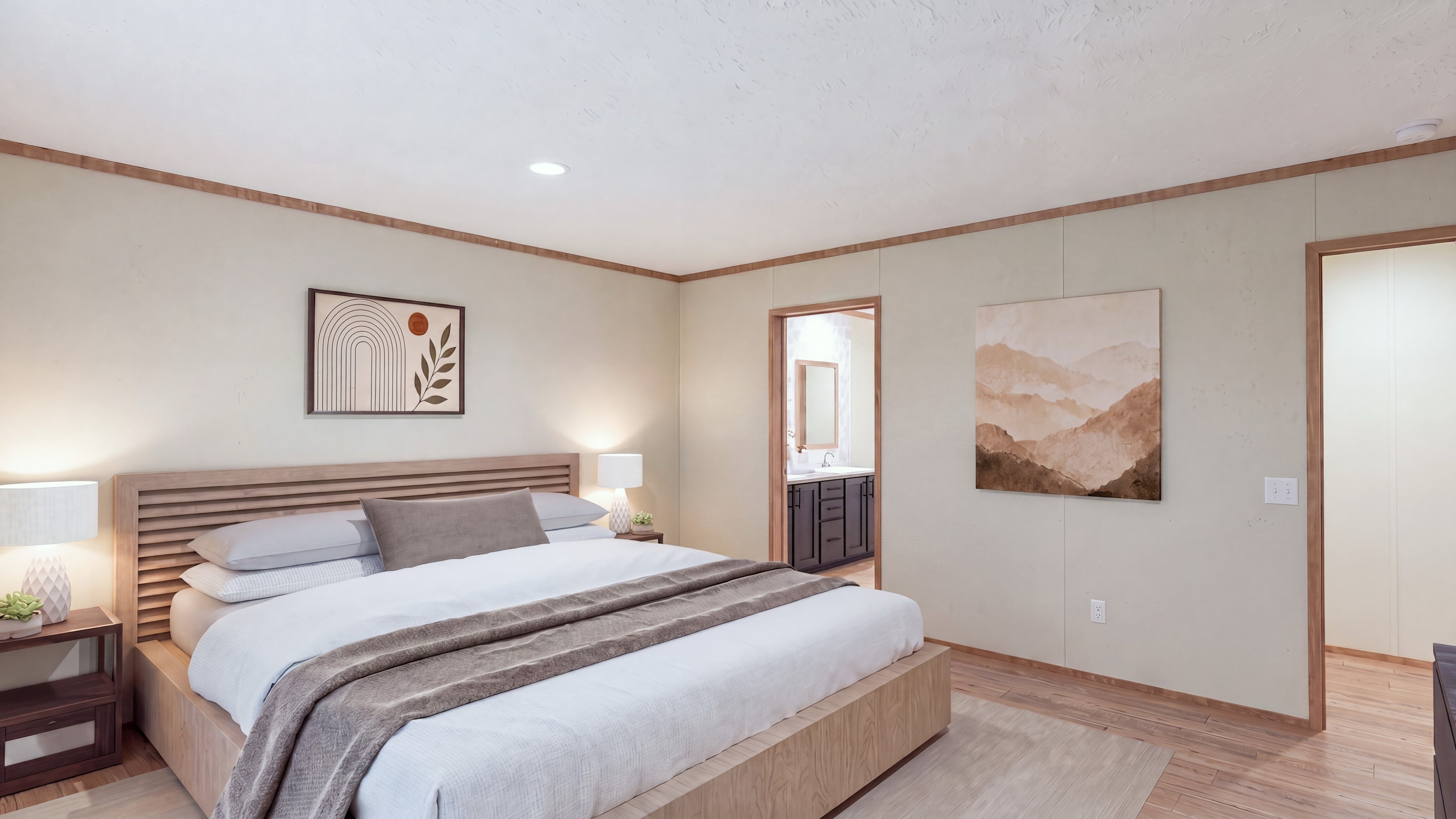 Primary bedroom rendering of the Everest home.