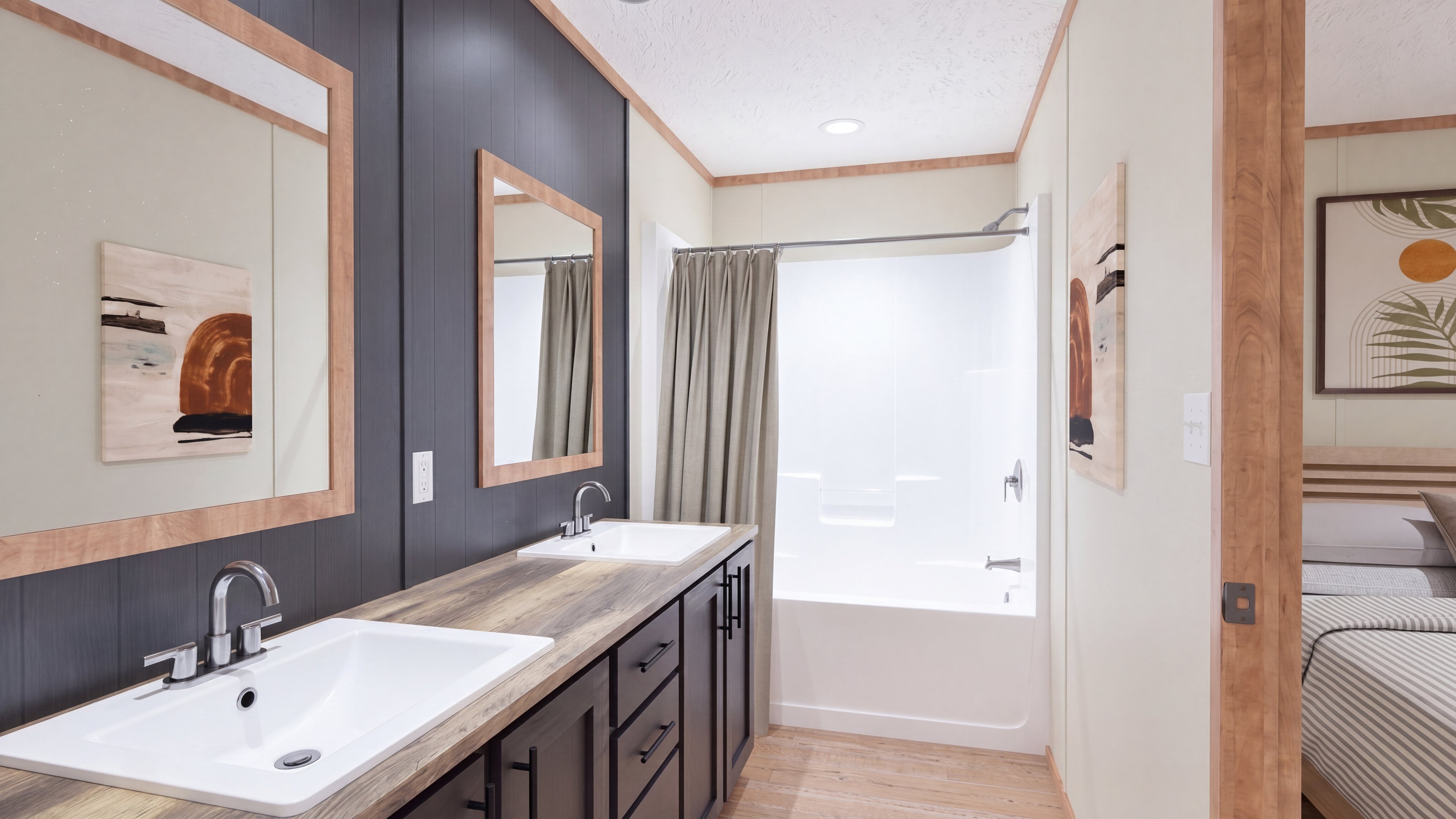 Primary bathroom rendering of the Hudson home.