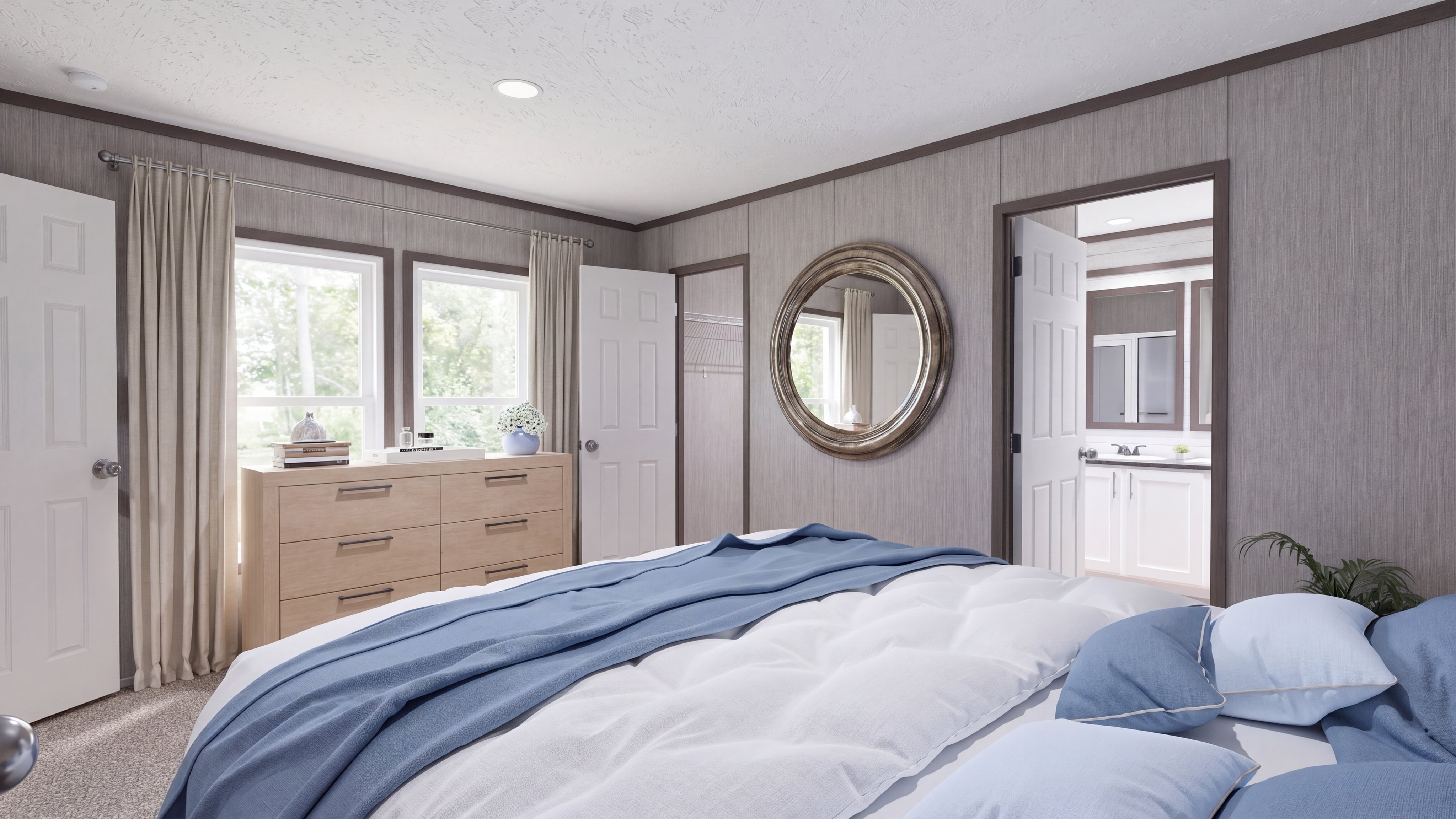 Primary bedroom rendering of the The Seaside home.