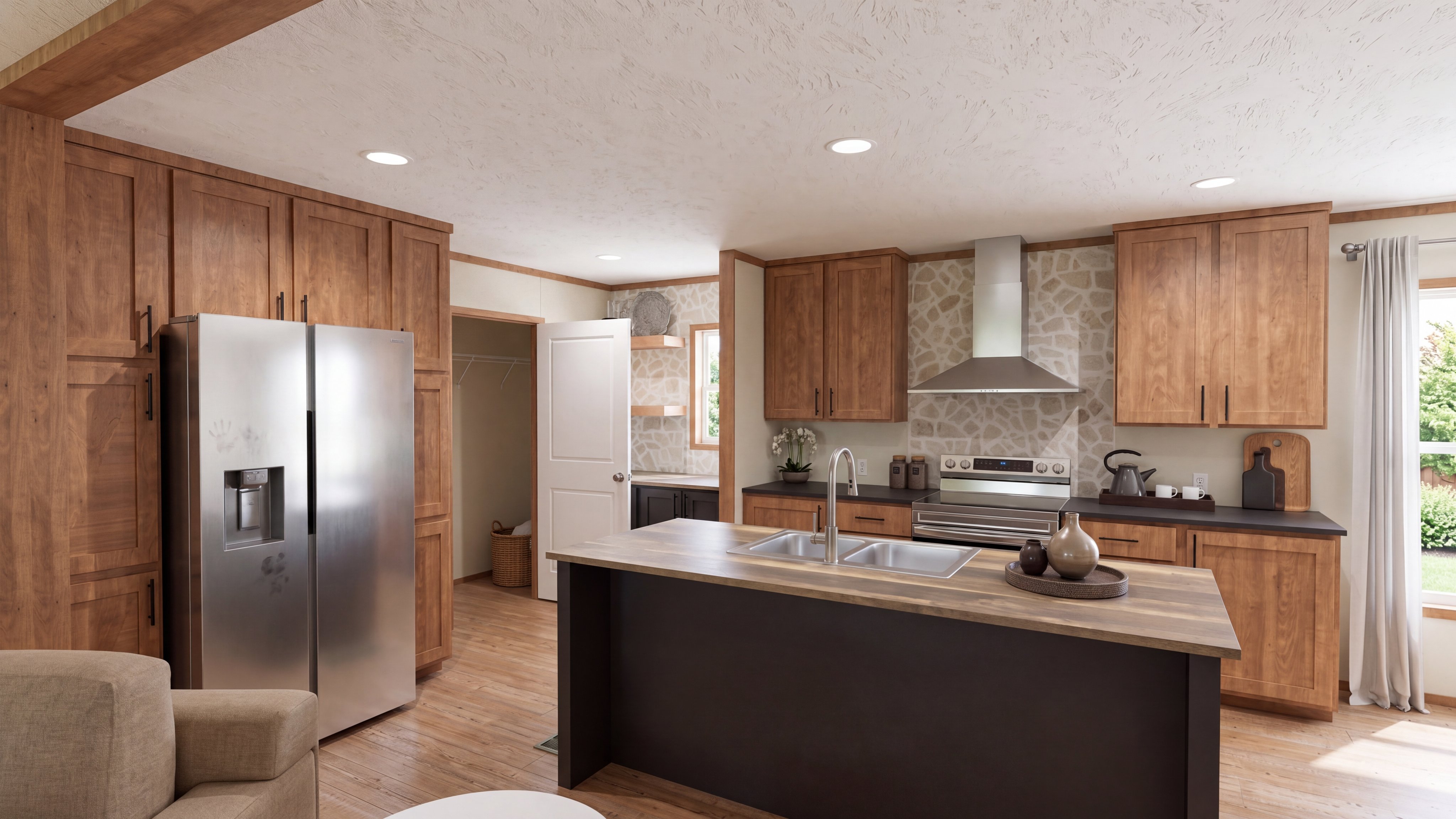 Kitchen rendering of the Crockett home.