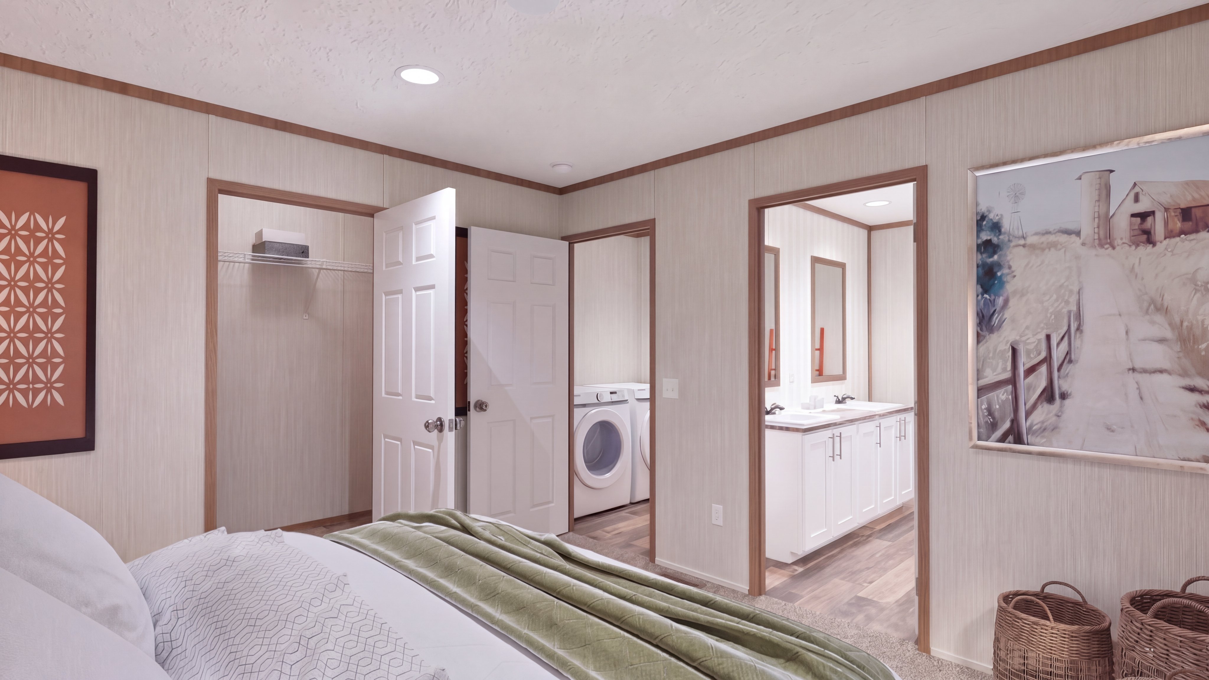 Primary bedroom rendering of the The Lodge home.