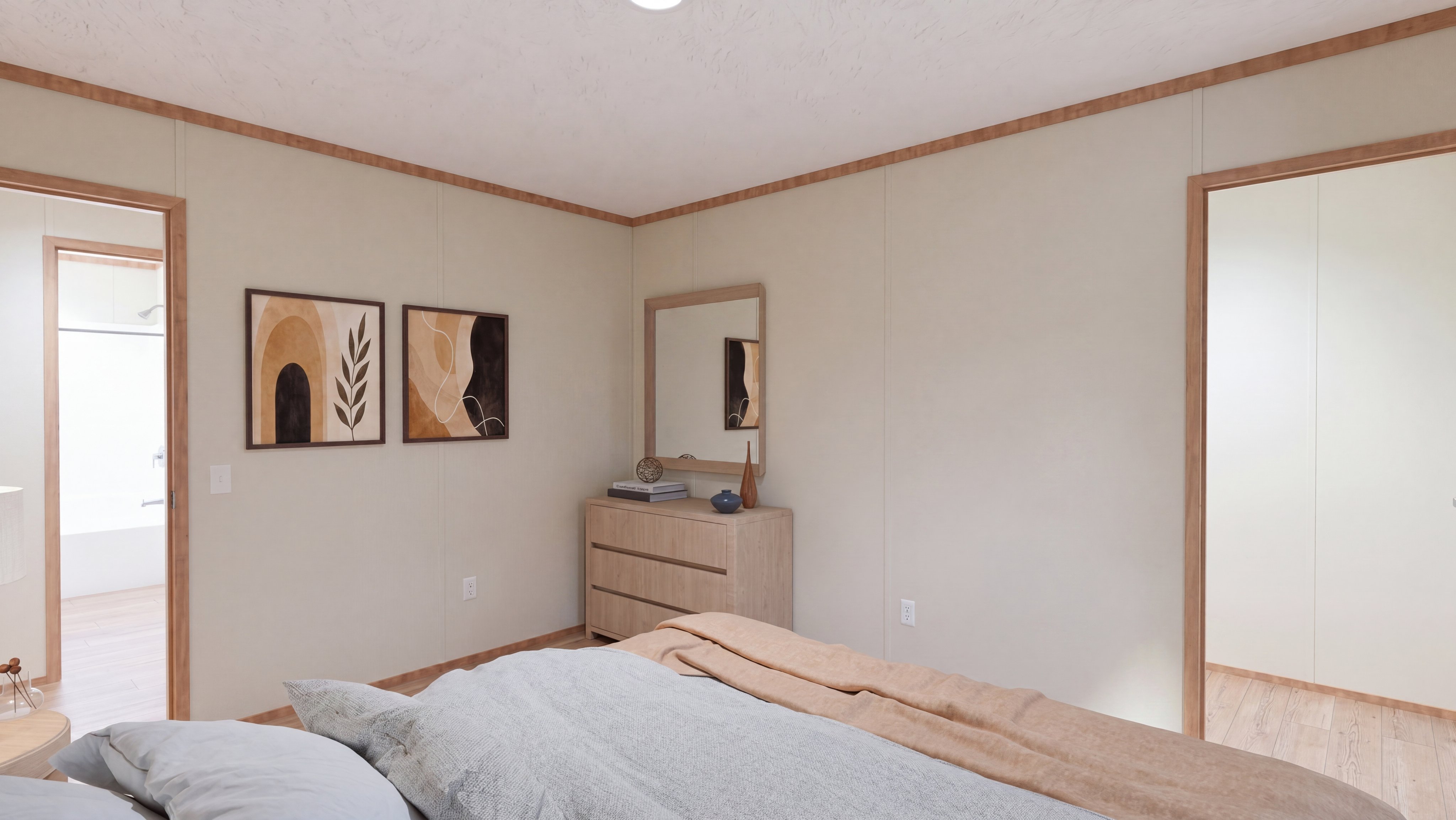 Bedroom rendering of the Rio home.