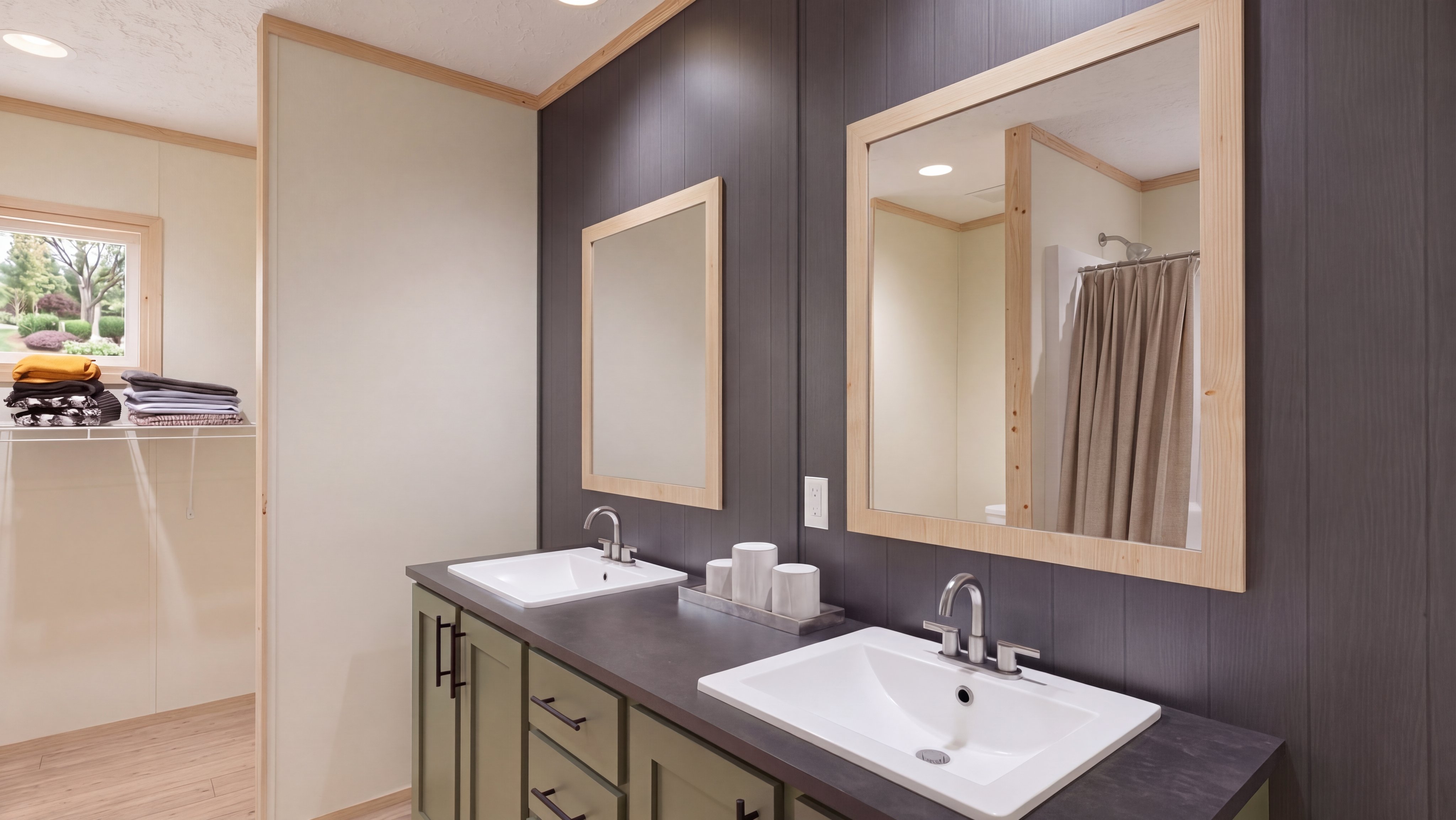 Primary bathroom rendering of the Morocco home.