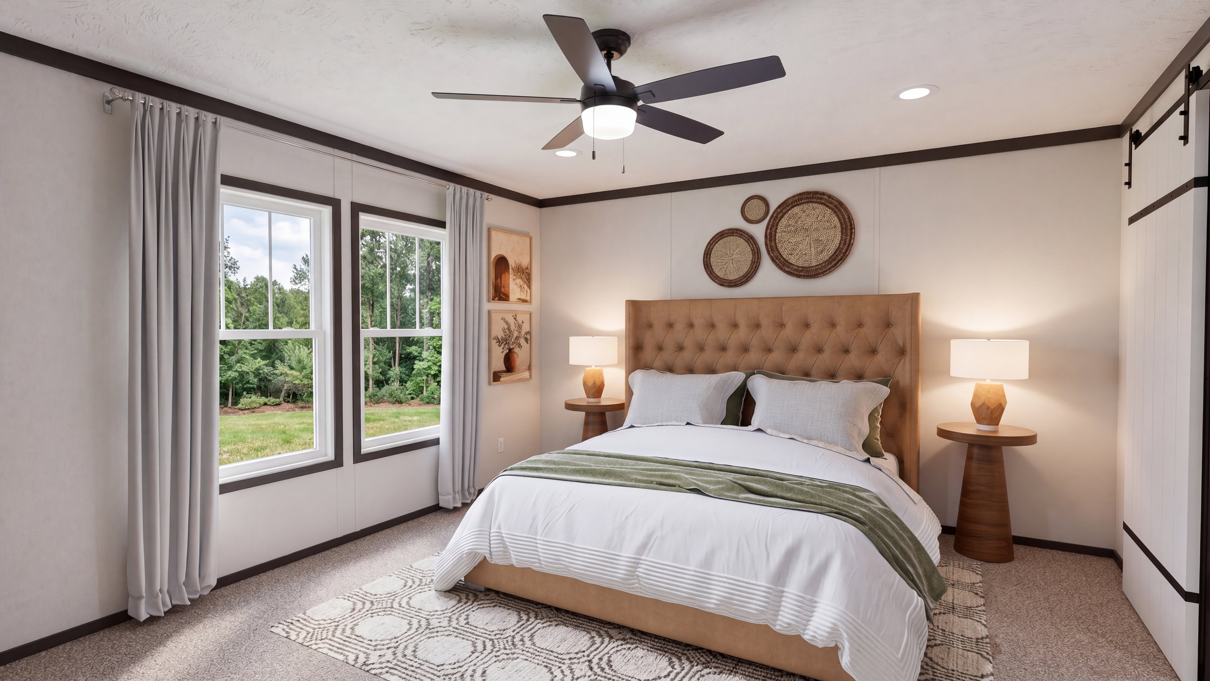 Primary bedroom rendering of the Boujee Xl 2 home.