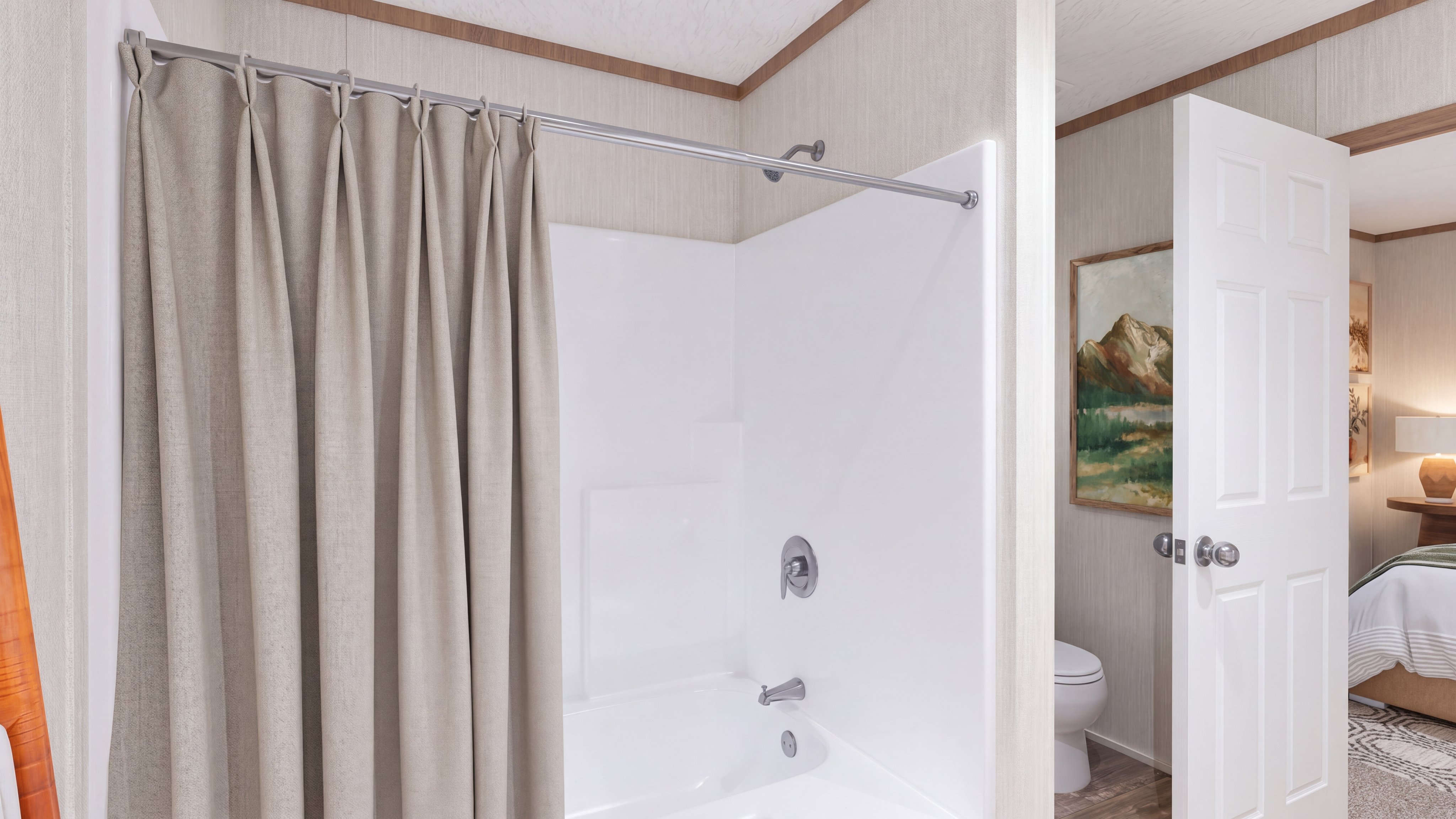 Primary bathroom rendering of the The Lodge home.