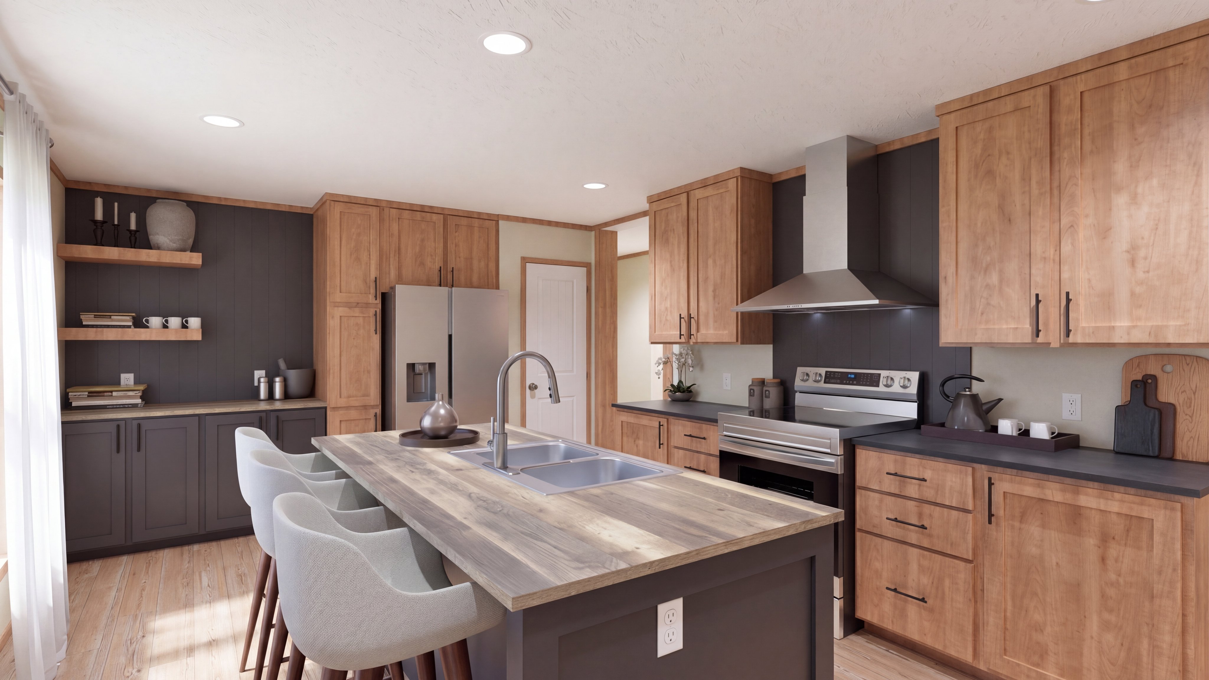 Kitchen rendering of the Rainier home.