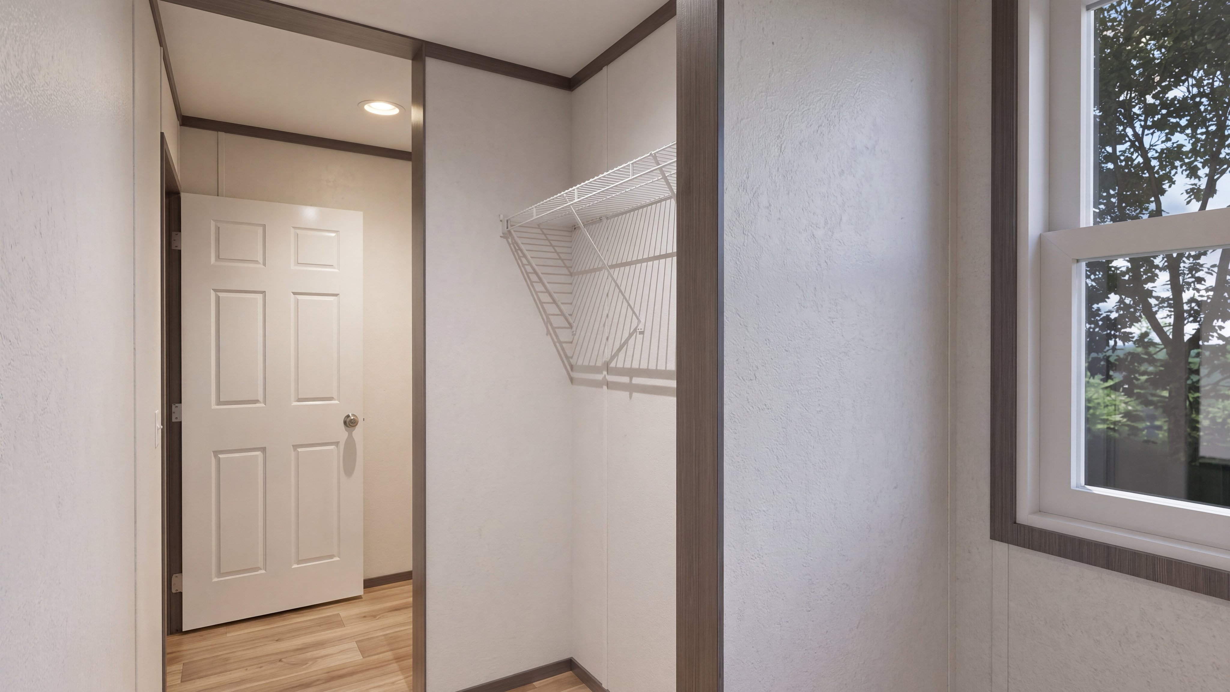 Primary bedroom closet rendering of the Discover home.