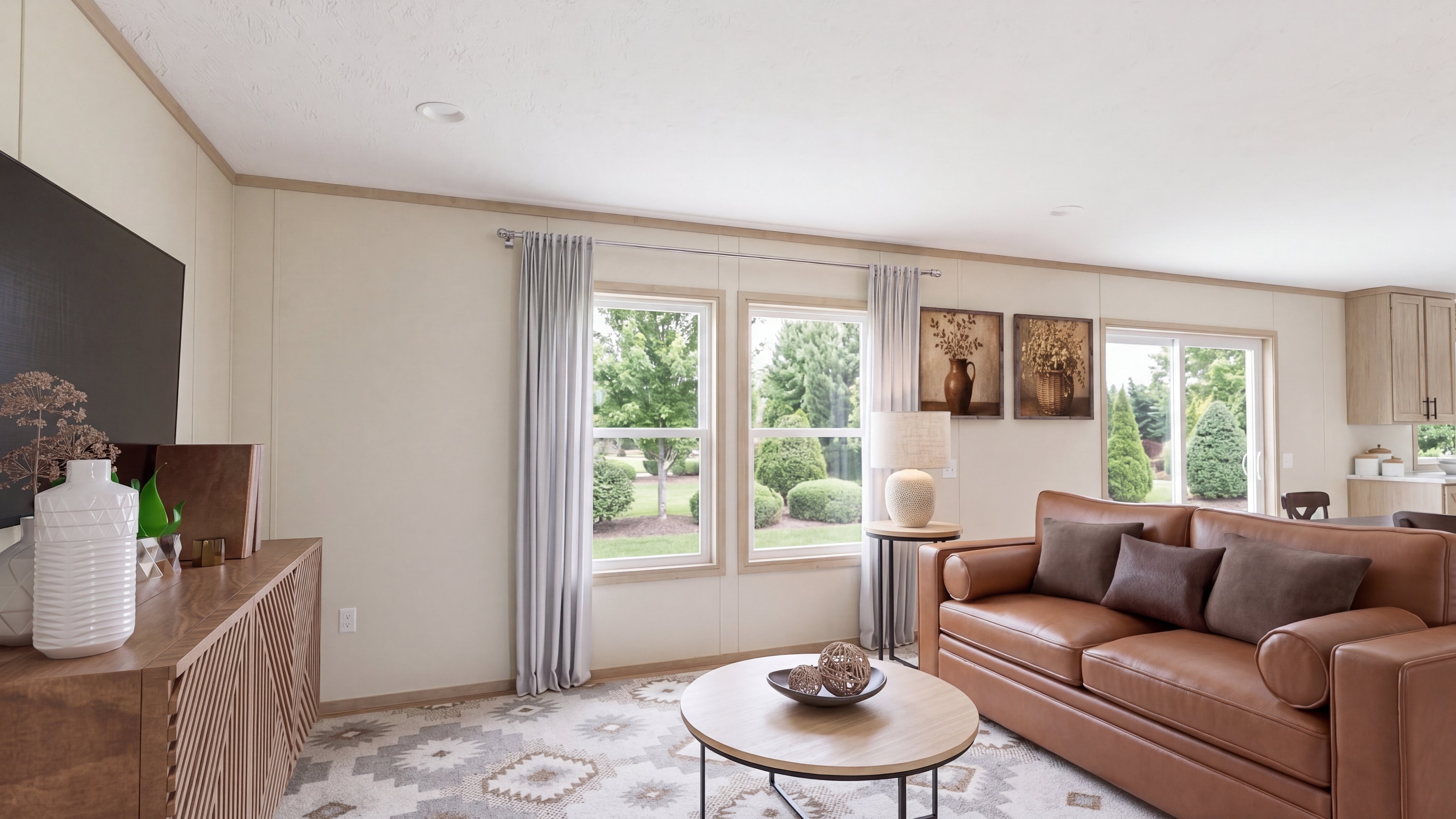 Family room rendering of the Morocco home.