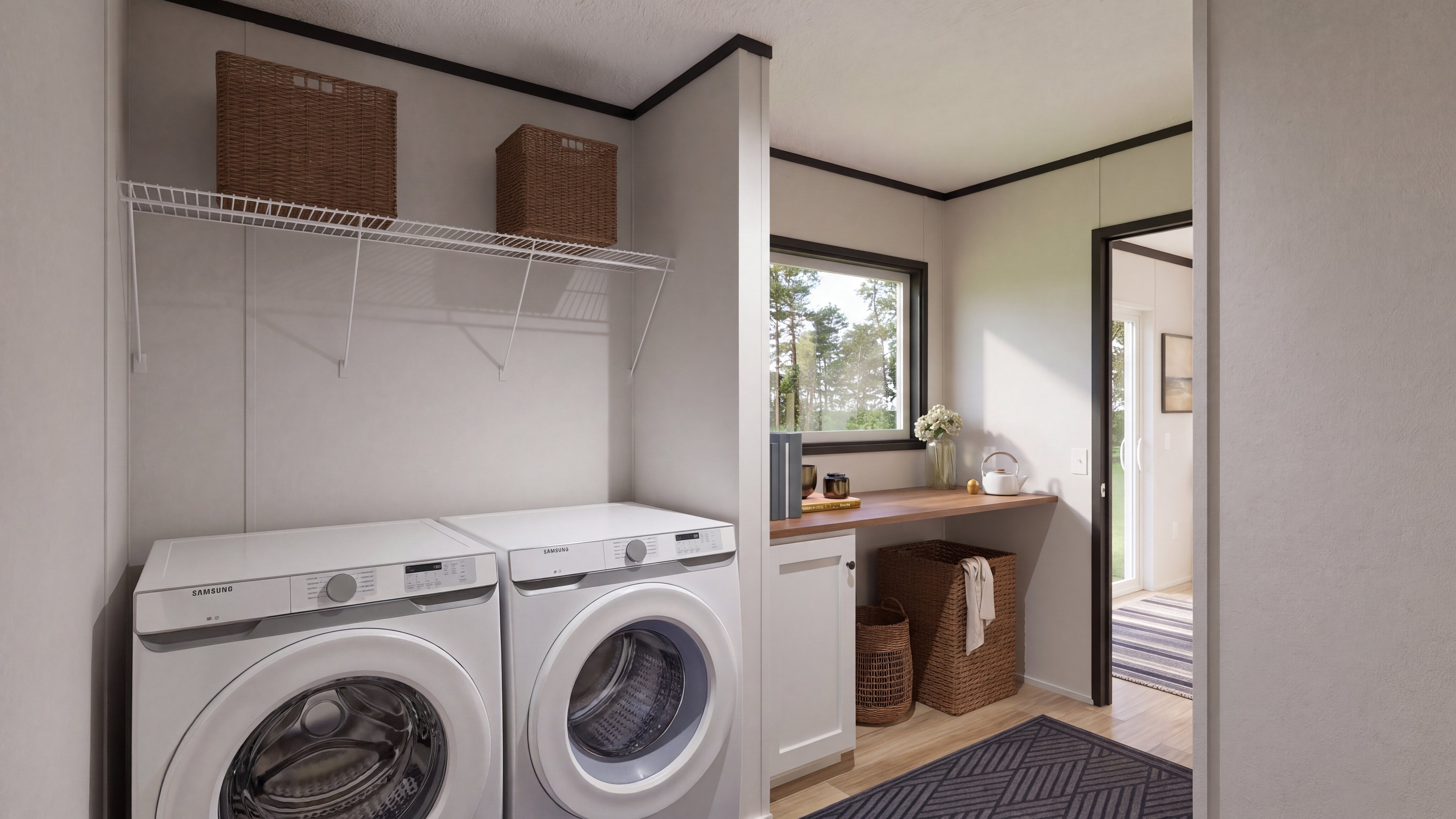 Utility room rendering of the The Anniversary 2.1 home.