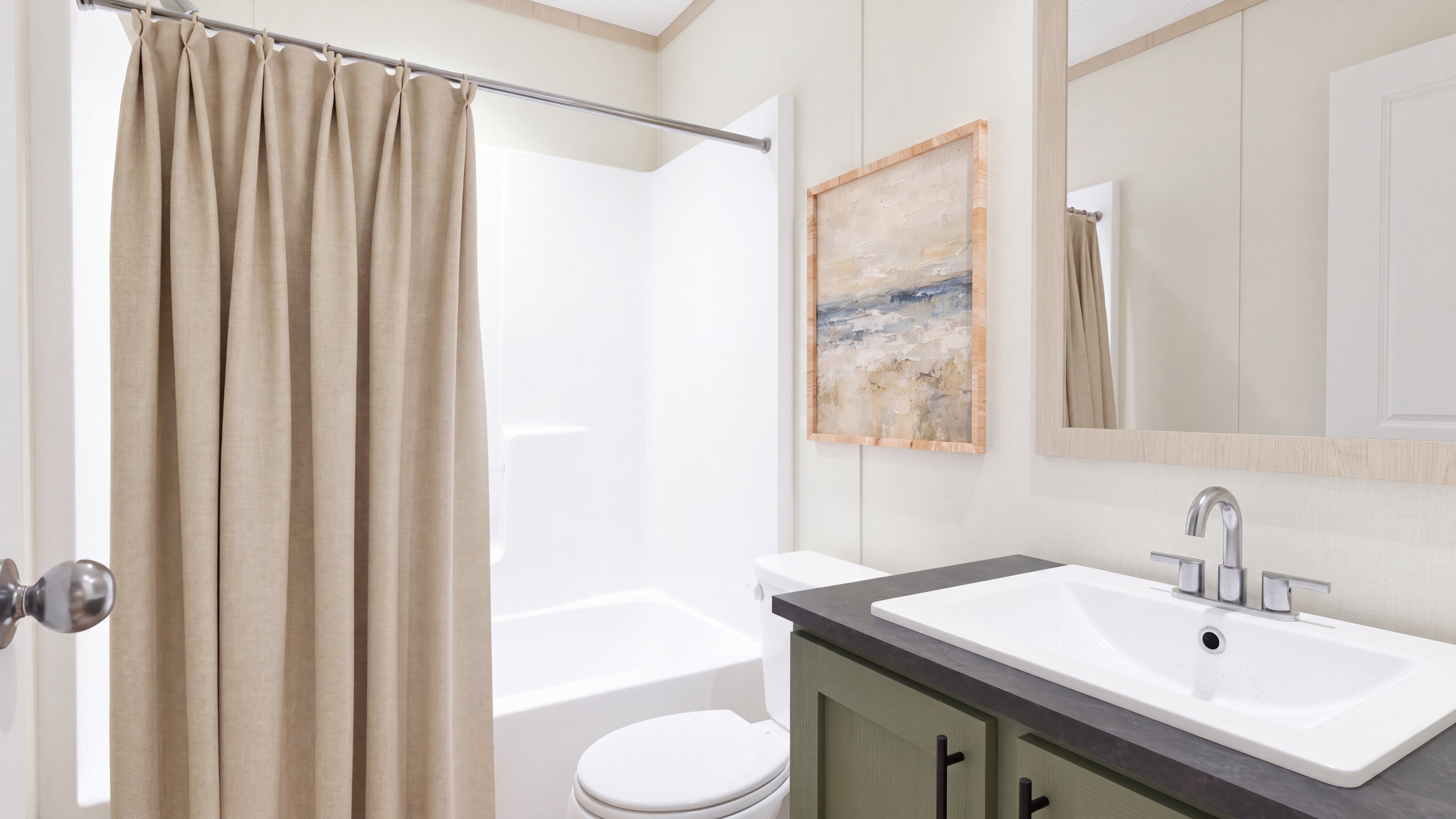 Guest bathroom rendering of the Voyage home.
