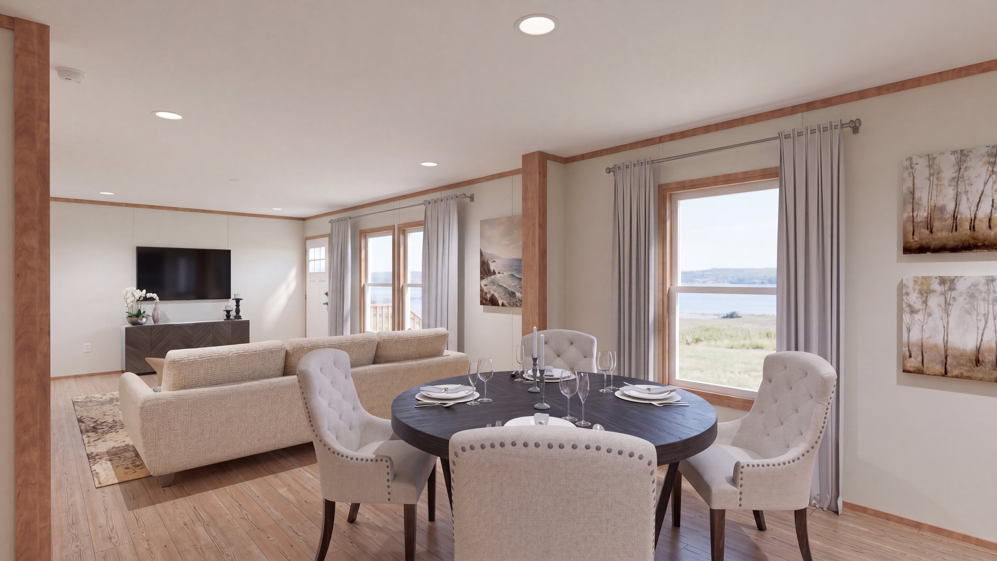 Dining area rendering of the Rainier home.
