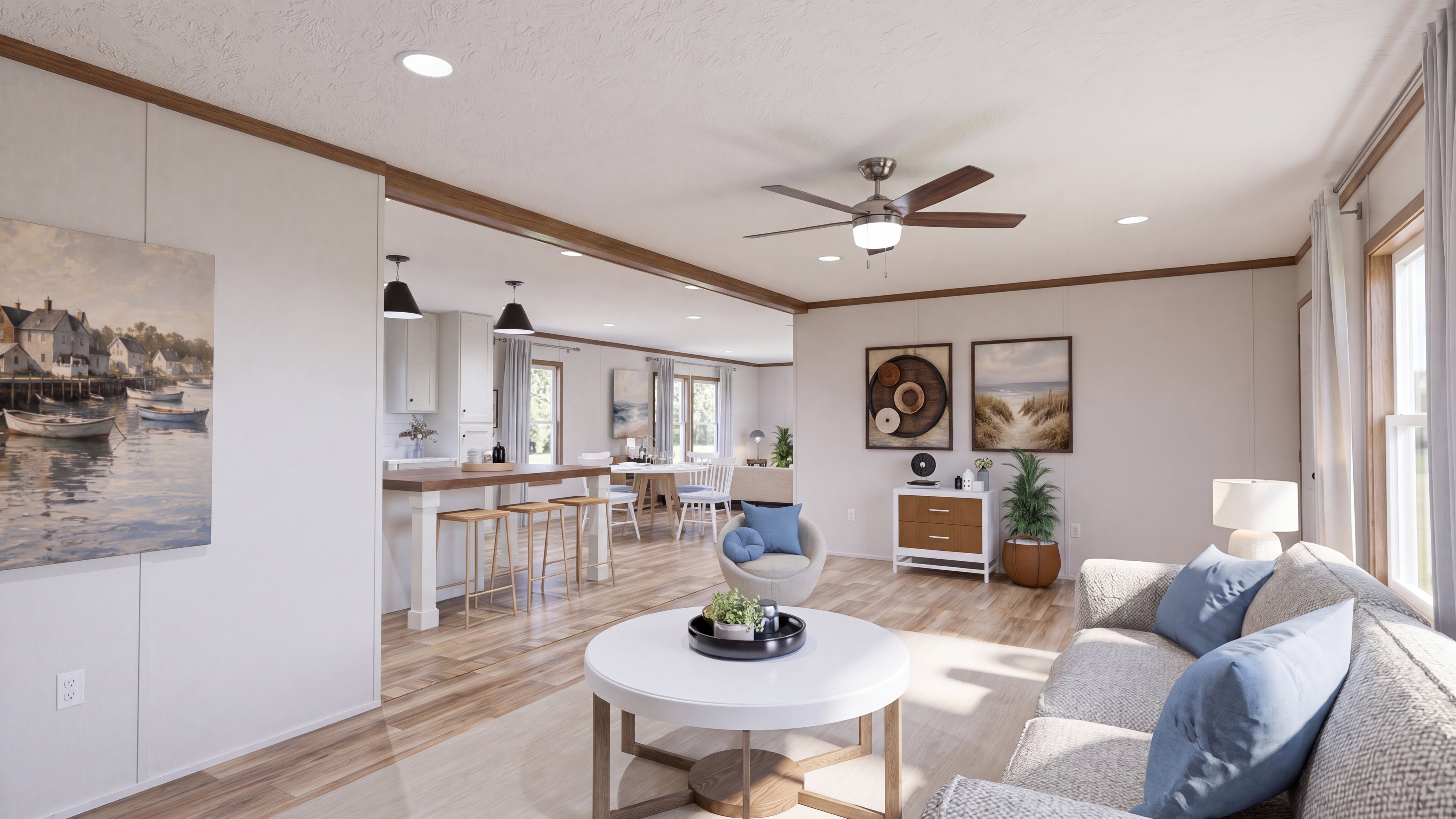 Living room rendering of the The Choice home.