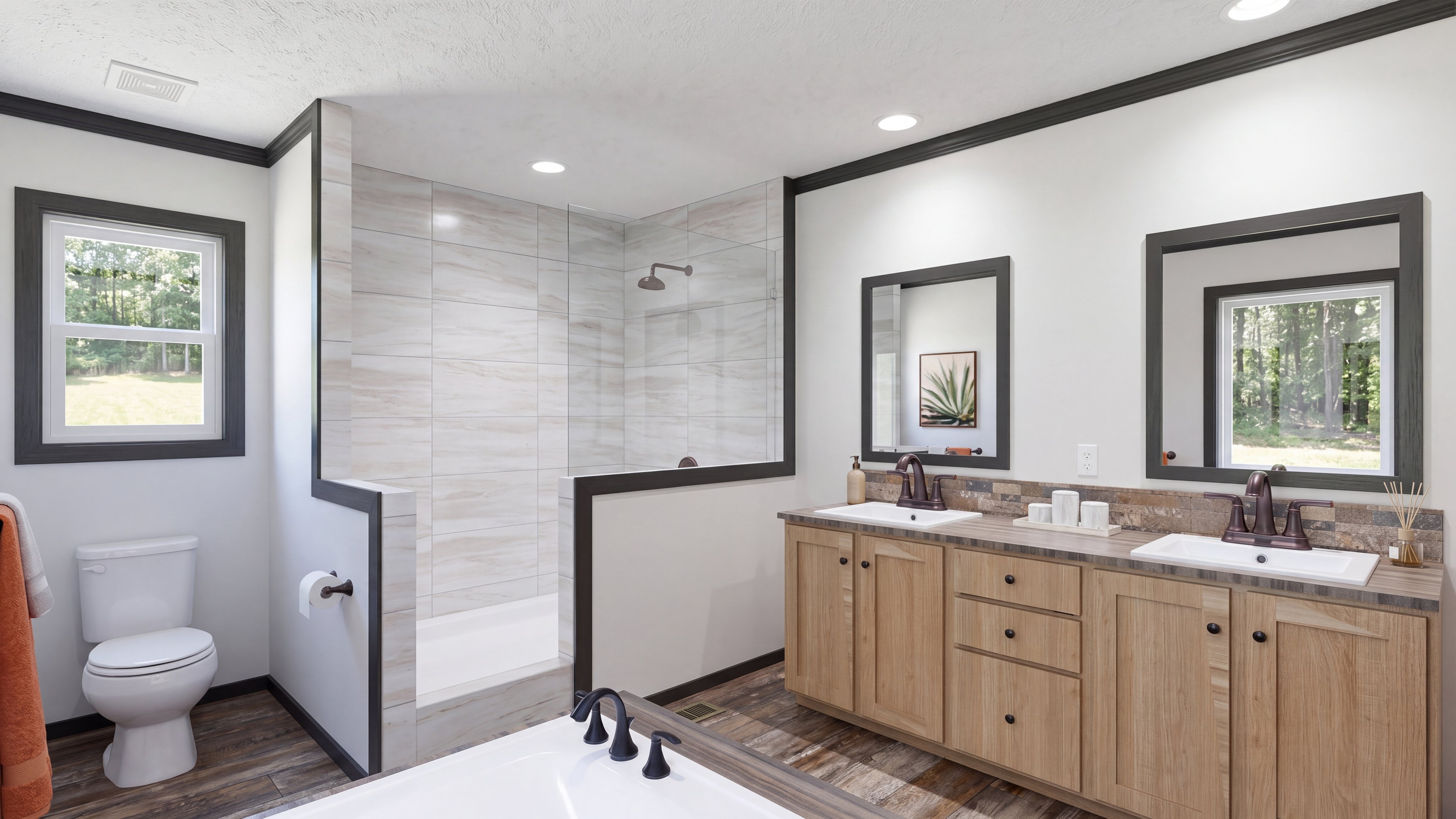 Primary bathroom rendering of the Boujee Xl 2 home.