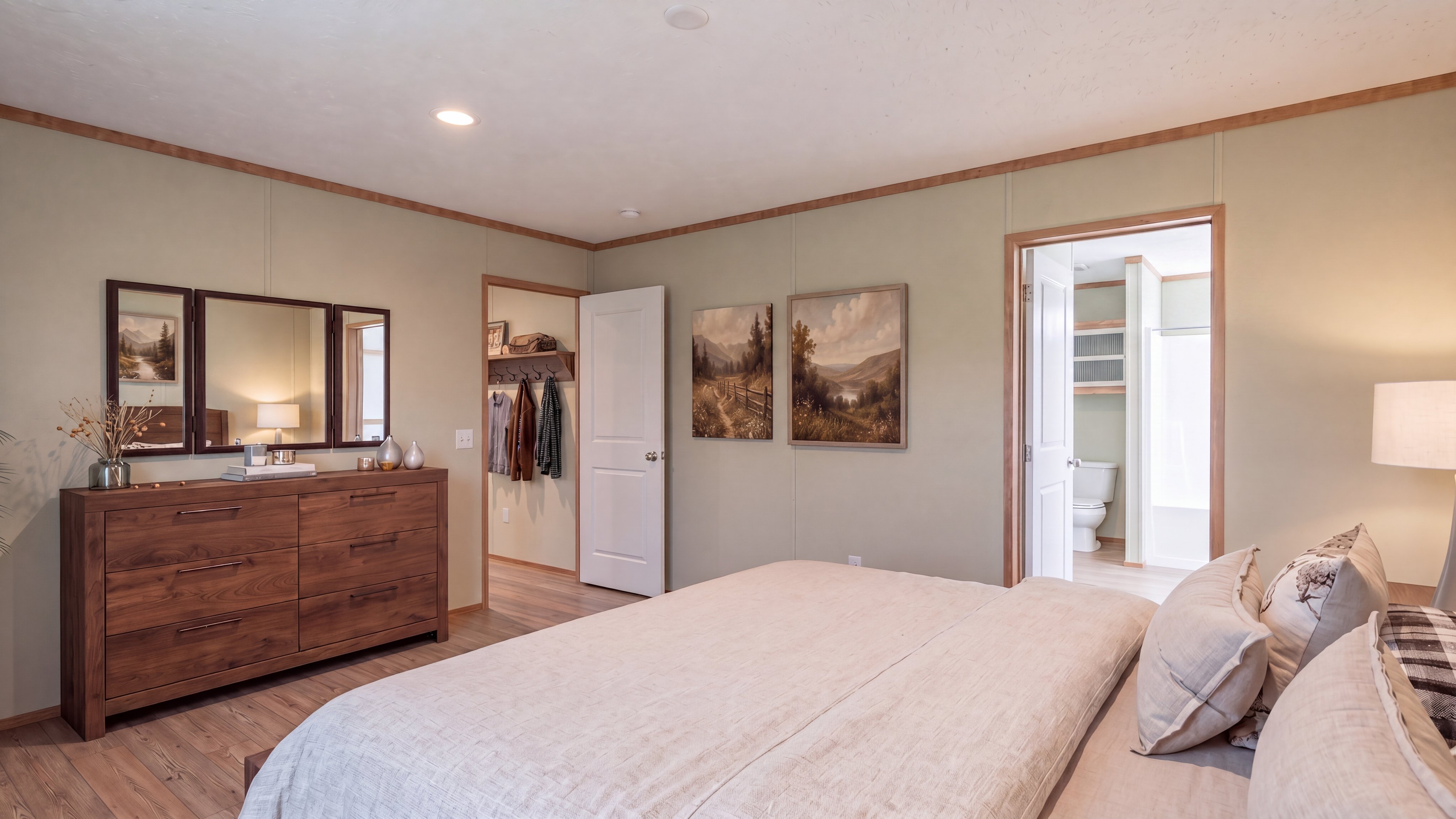 Primary bedroom rendering of the Sevier home.