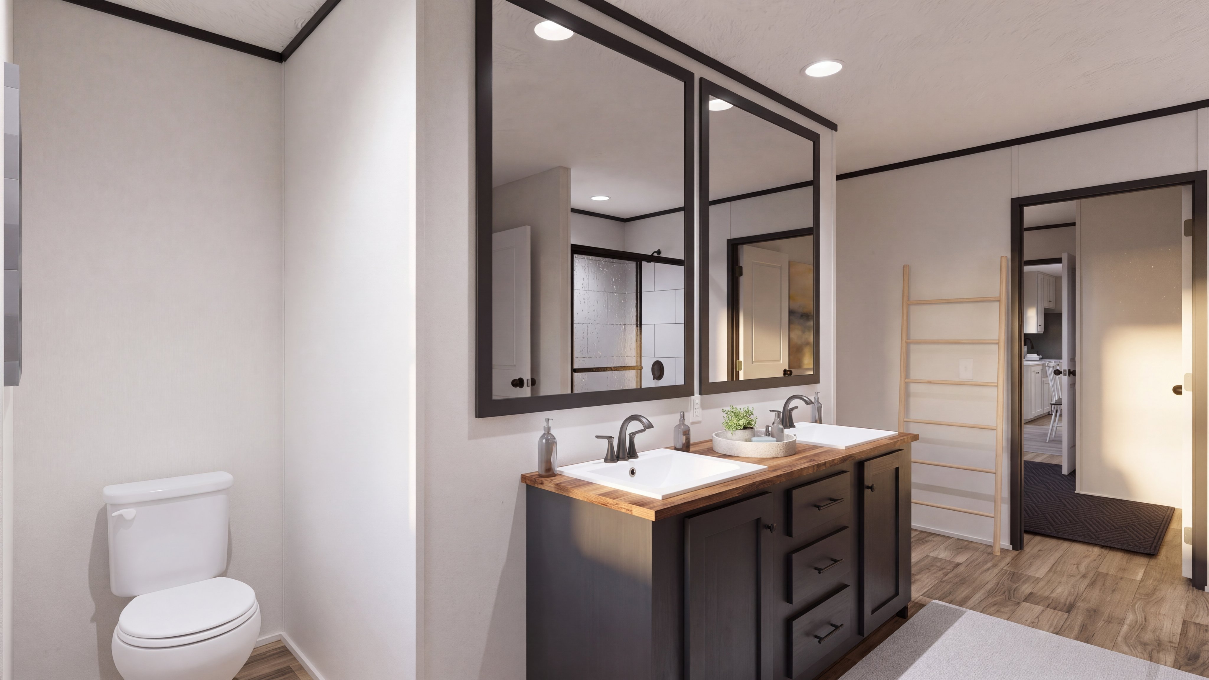 Primary bathroom rendering of the The Anniversary 2.1 home.
