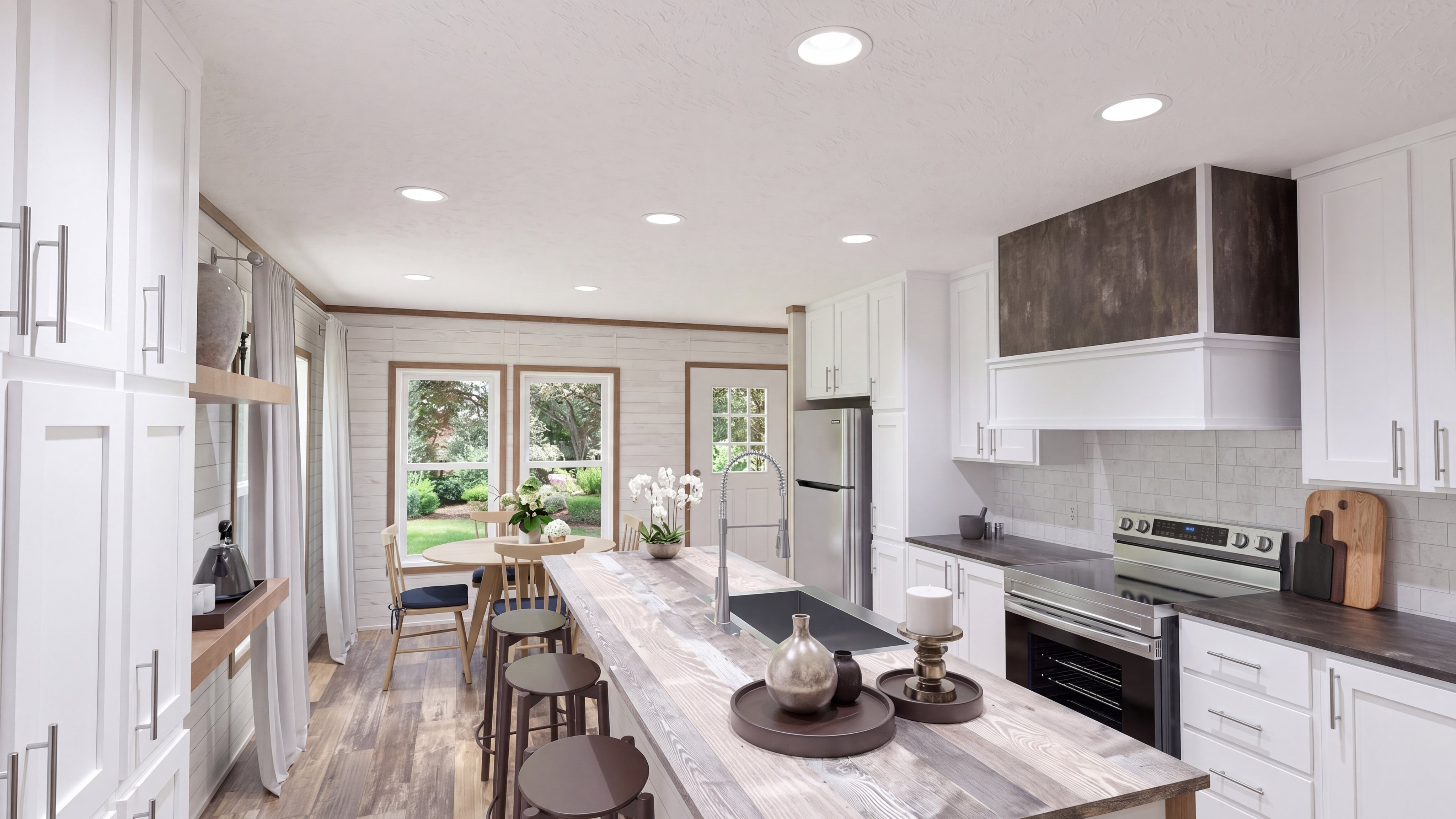 Kitchen rendering of the The Southern Farmhouse 48x28 home.