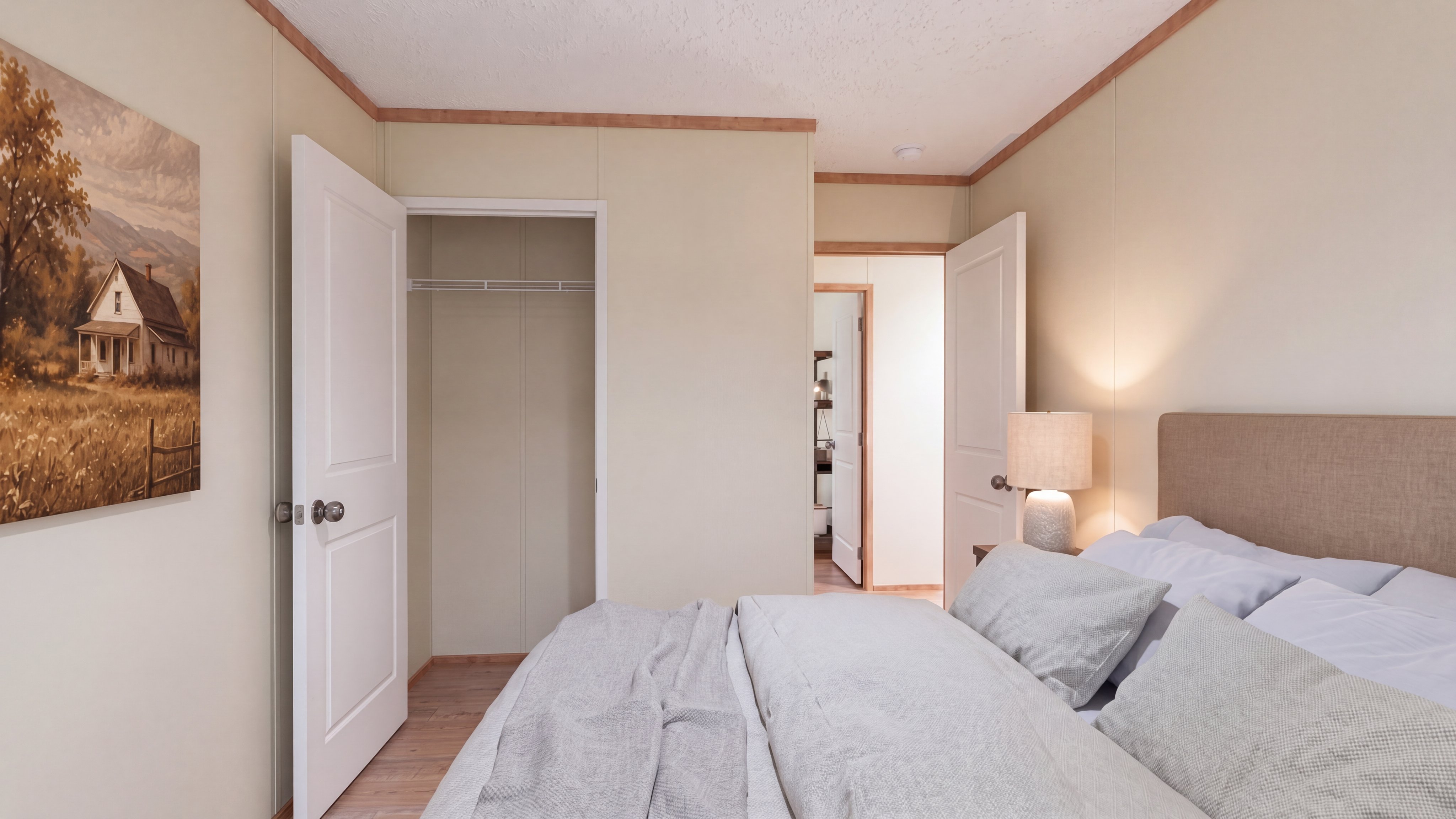 Bedroom rendering of the Drake home.