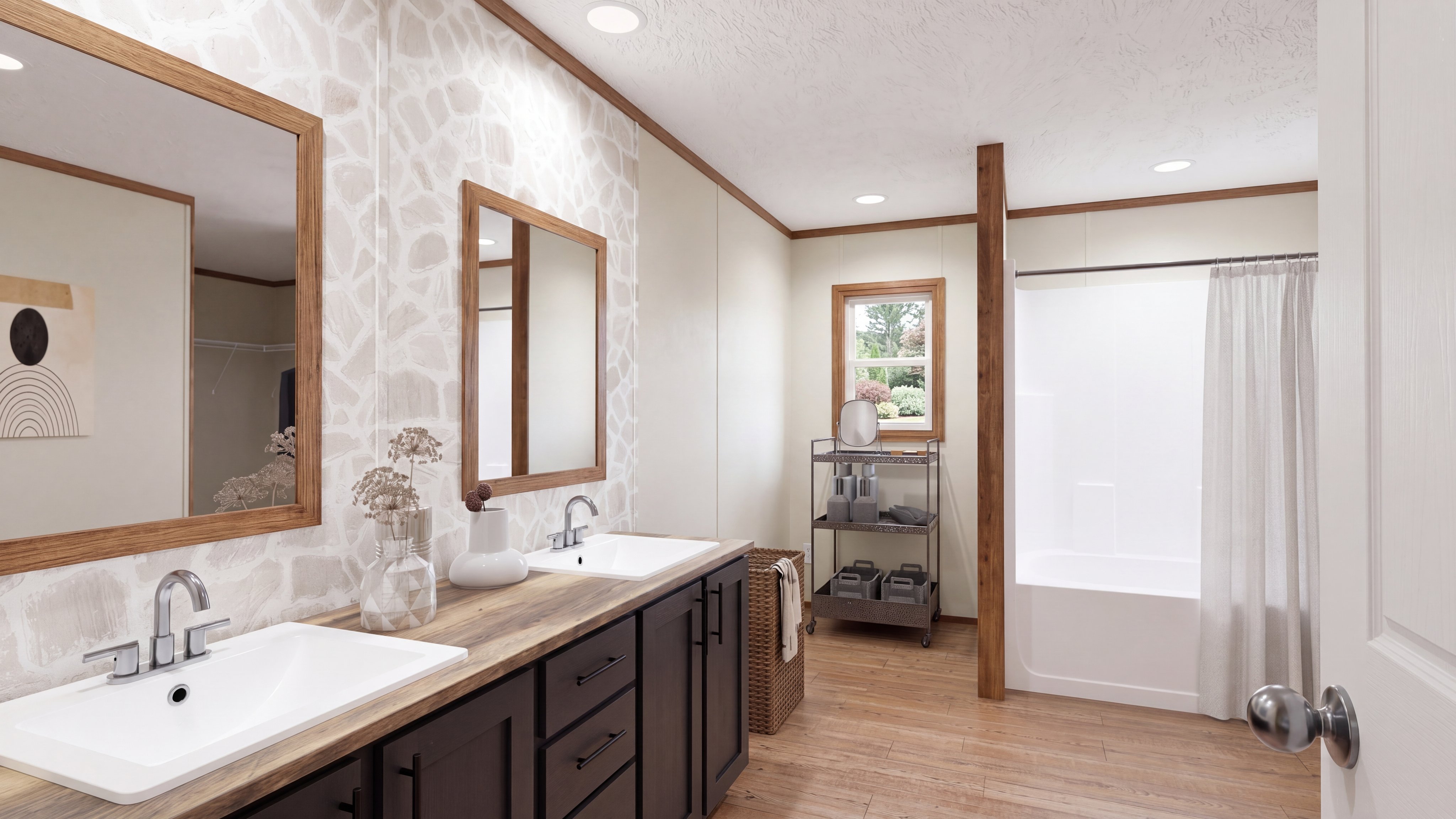 Primary bathroom rendering of the Everest home.