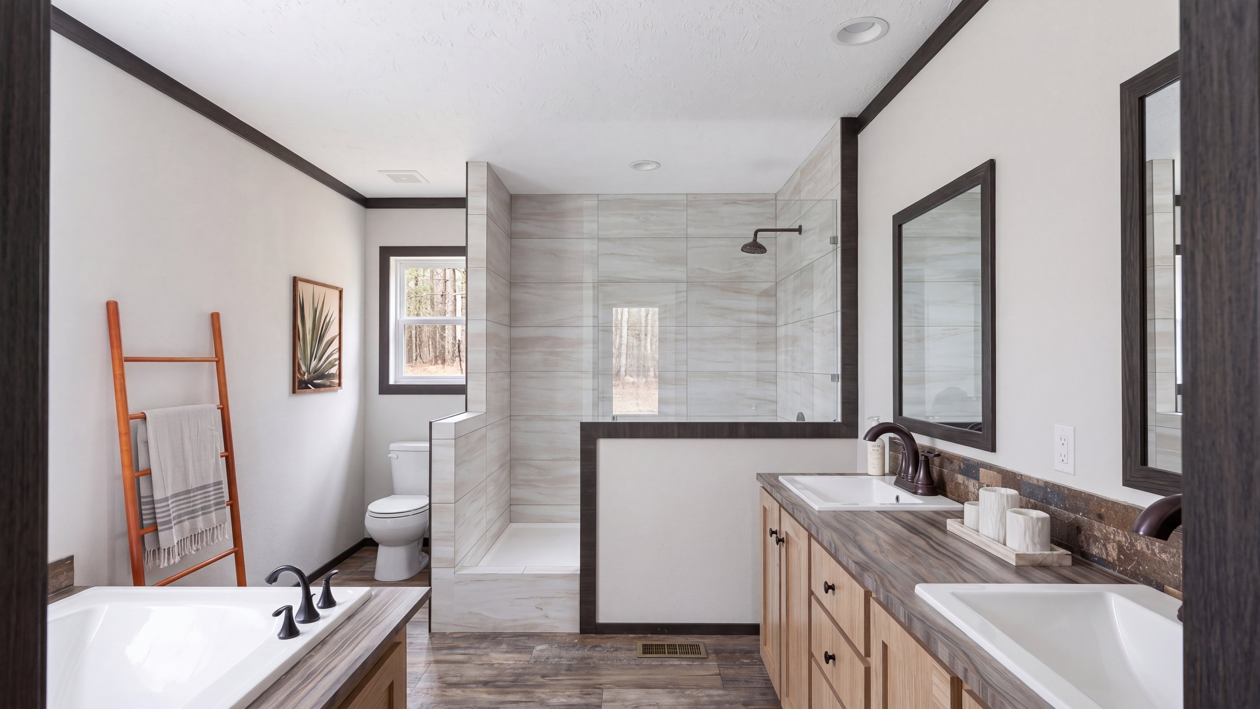 Primary bathroom rendering of the Boujee Xl 2 home.
