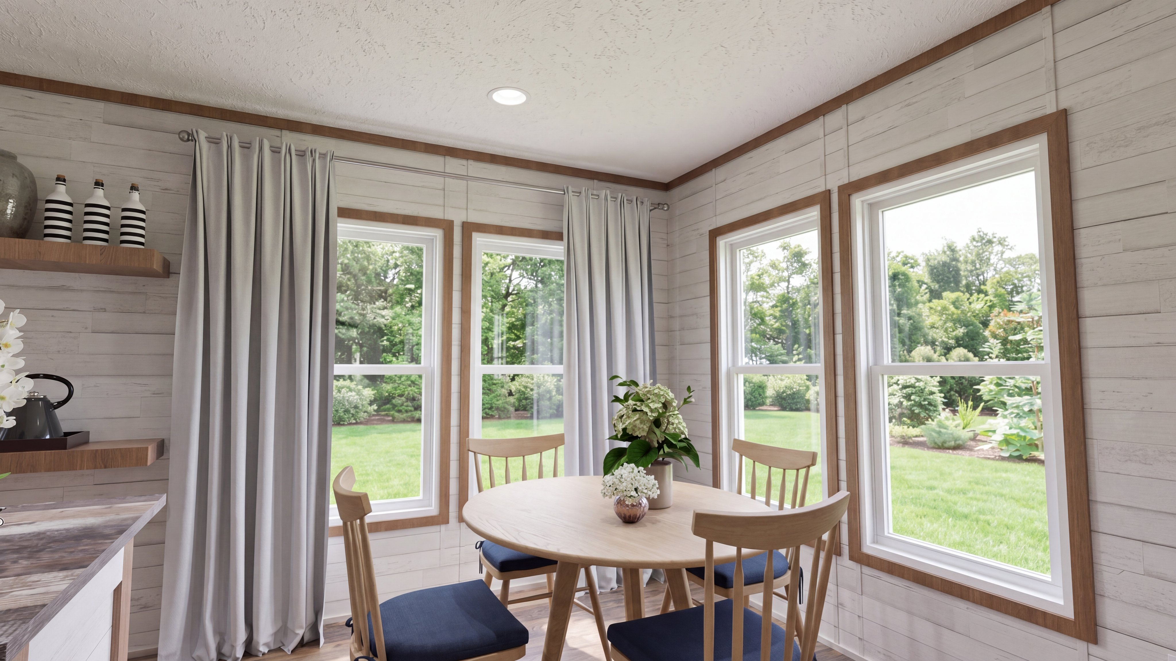 Dining room rendering of the The Southern Farmhouse 48x28 home.