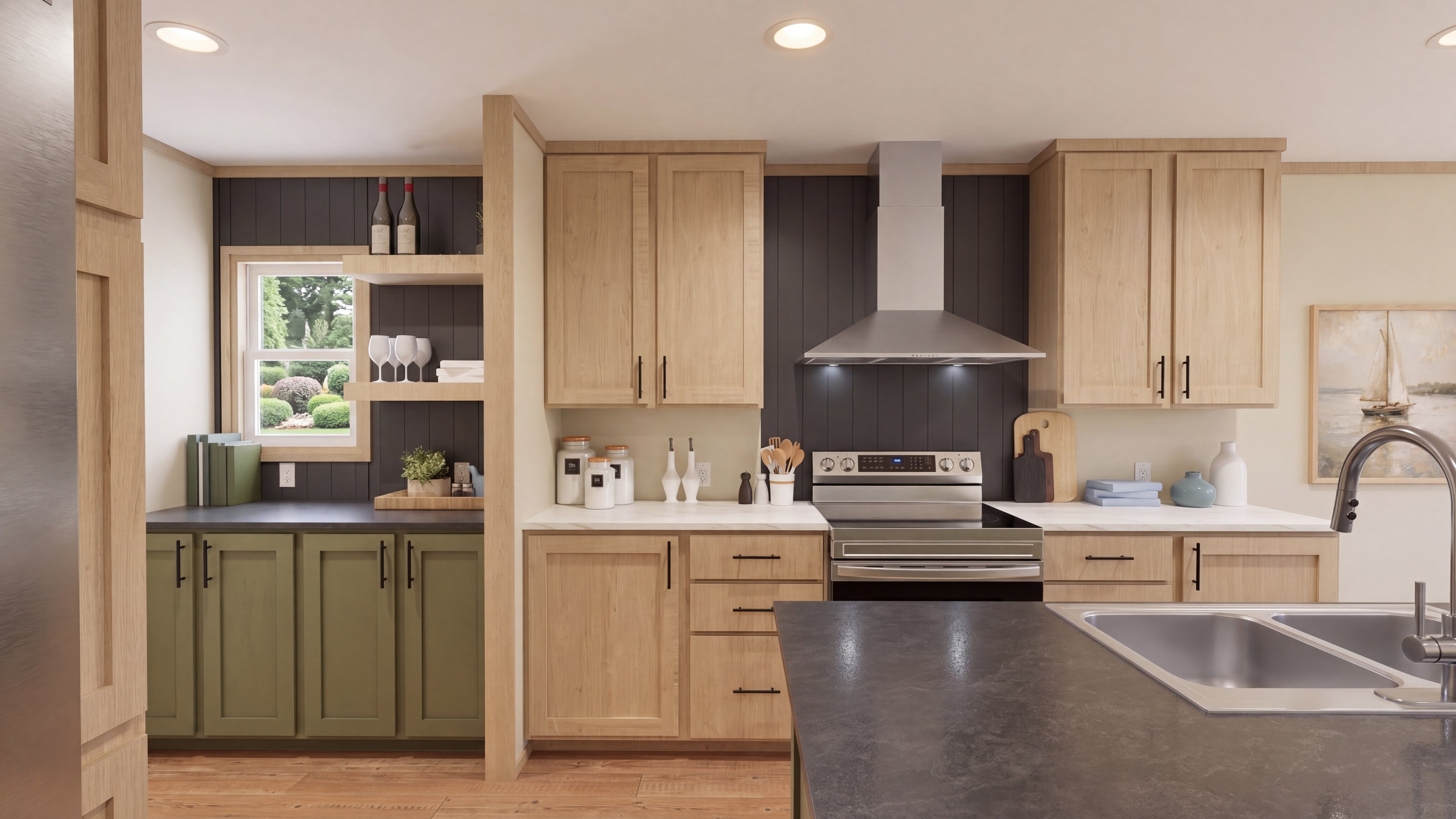 Kitchen rendering of the Boone home.