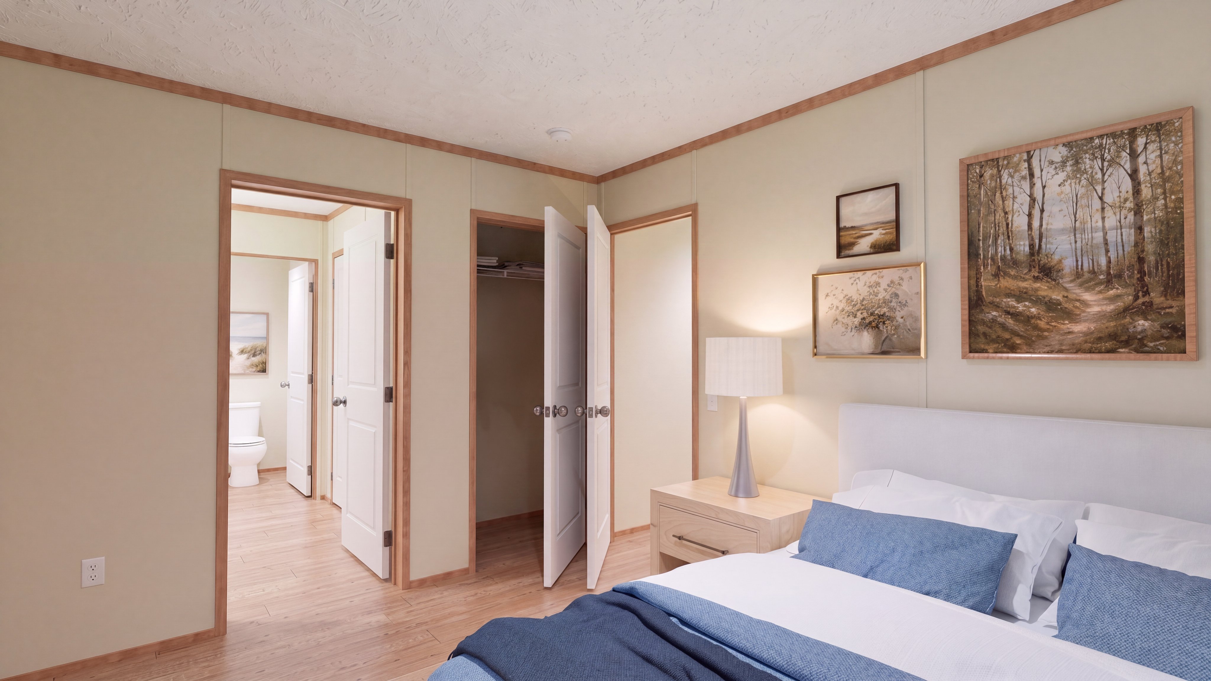 Bedroom rendering of the Snowcap home.