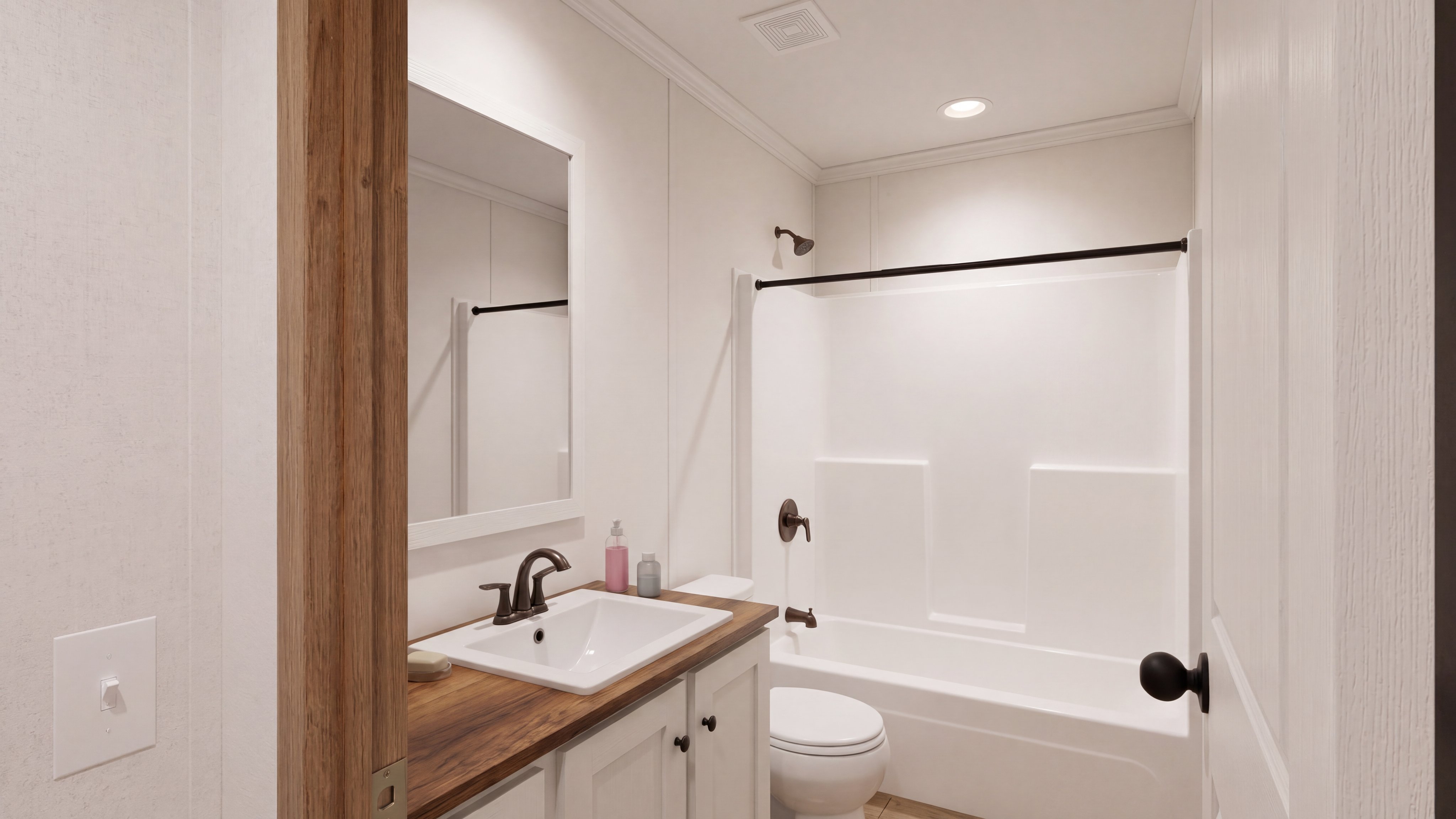 Guest bathroom rendering of the The Real Deal home.