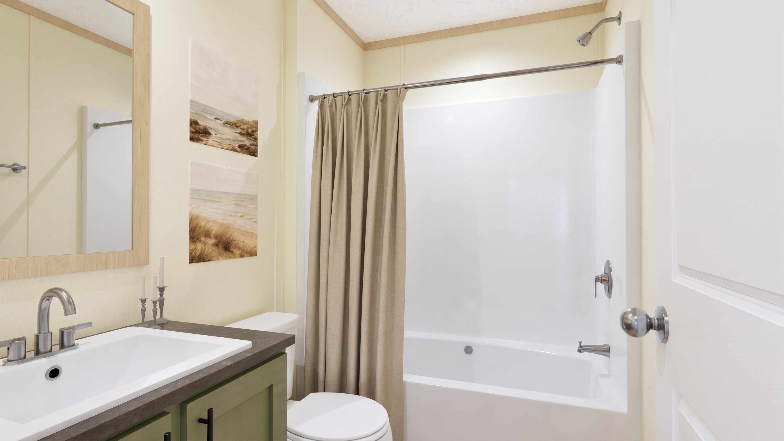 Guest bathroom rendering of the Clark home.