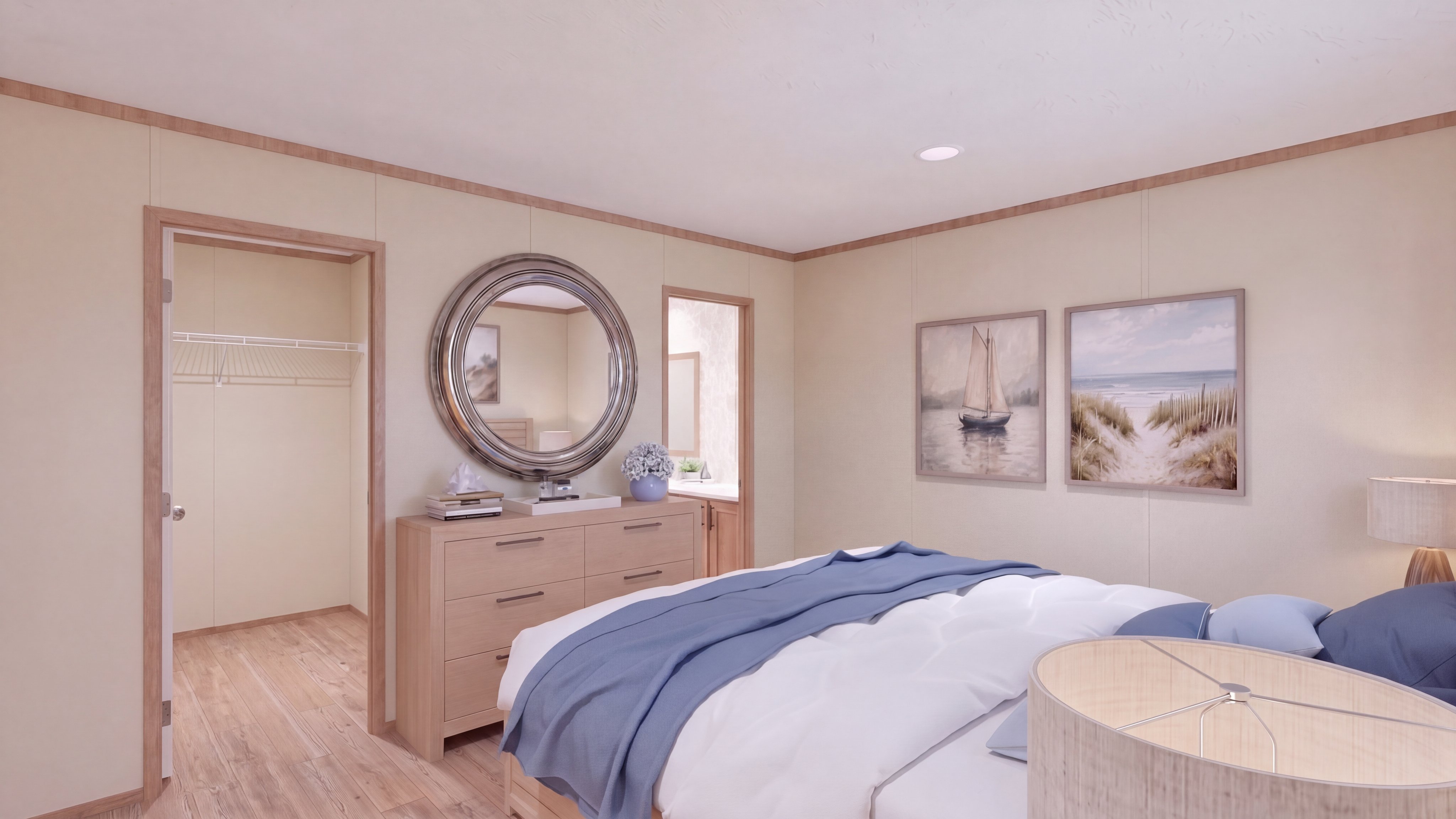 Primary bedroom rendering of the Sydney home.