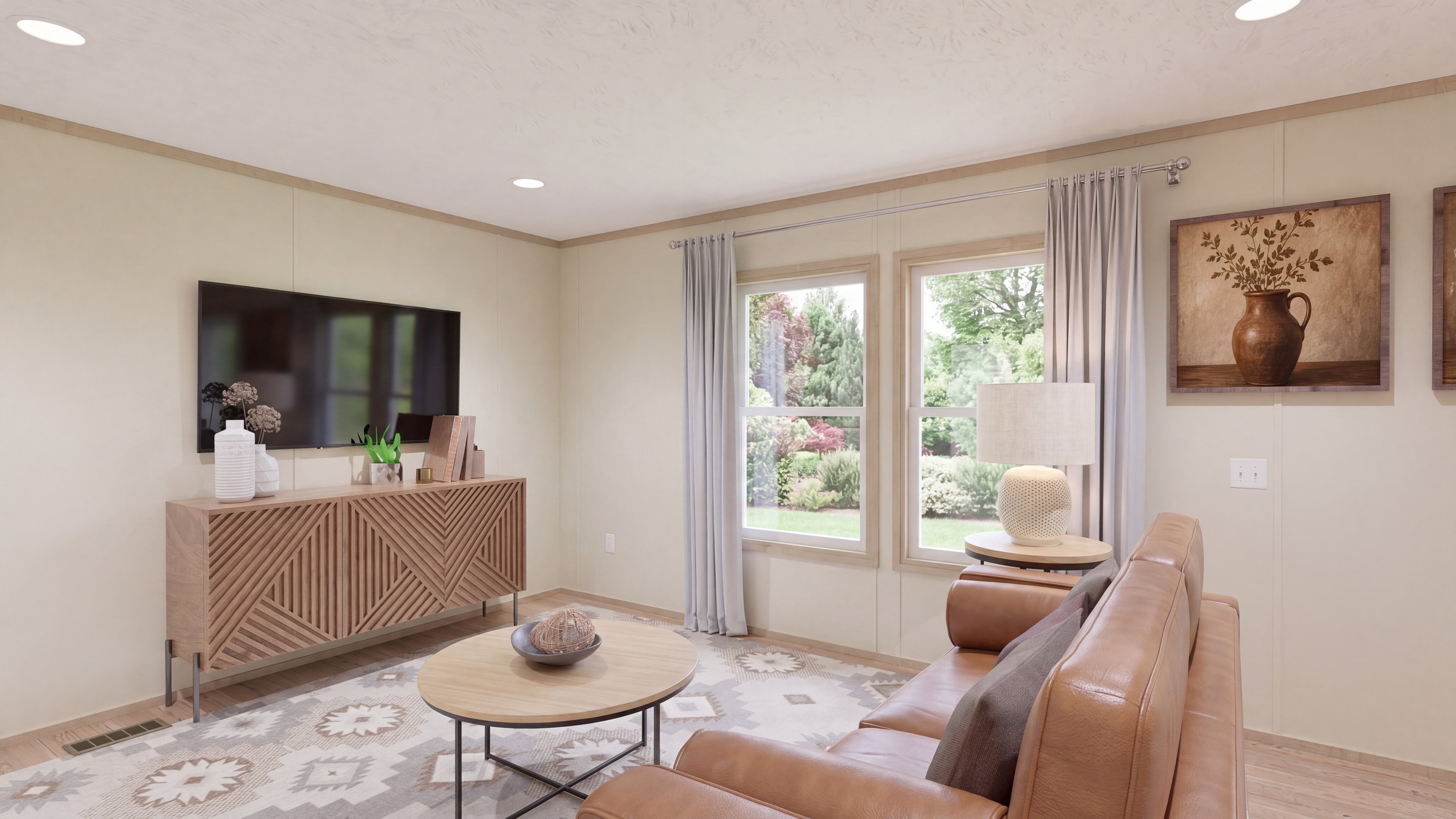 Family room rendering of the Morocco home.