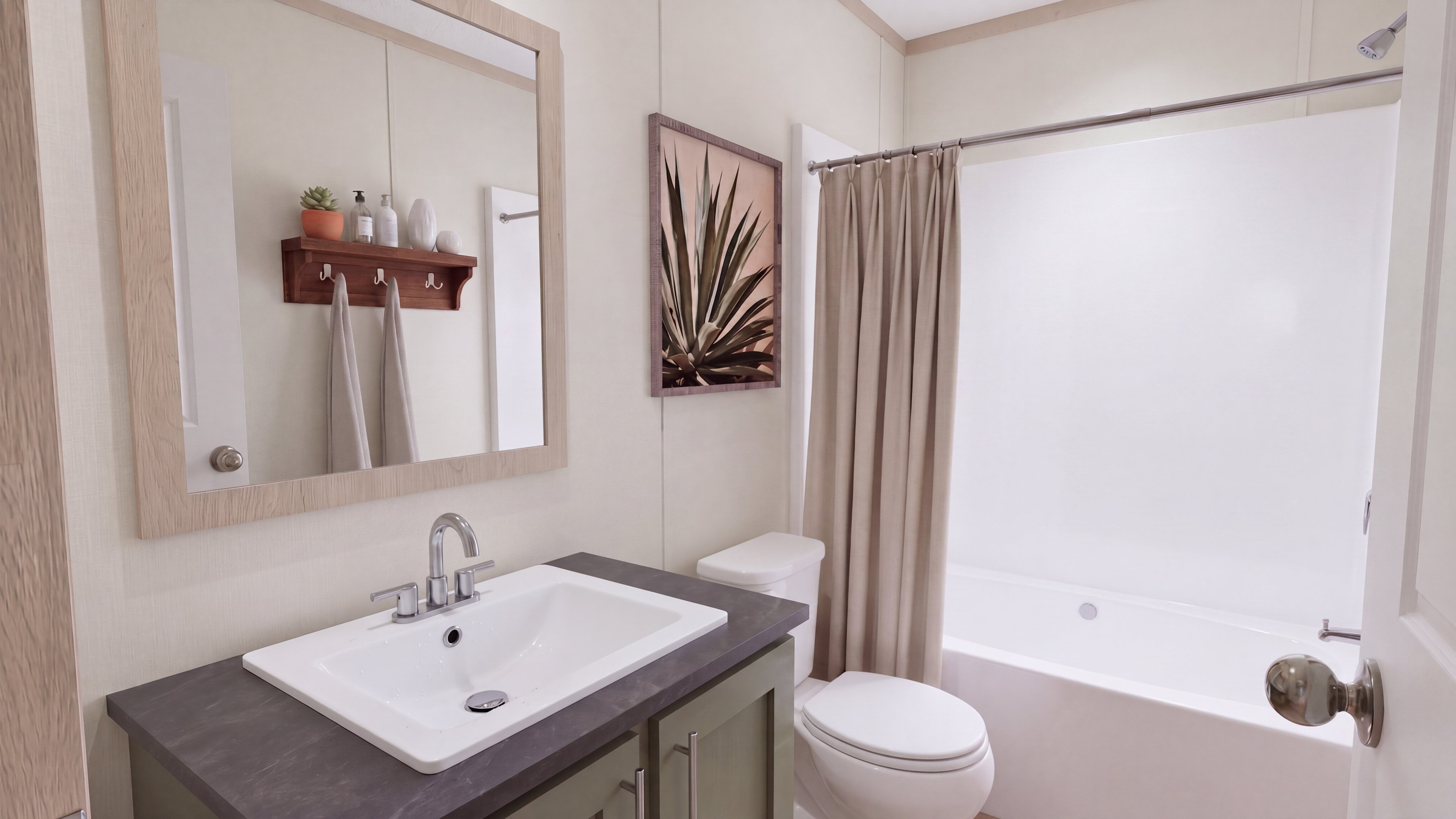 Guest bathroom rendering of the Morocco home.