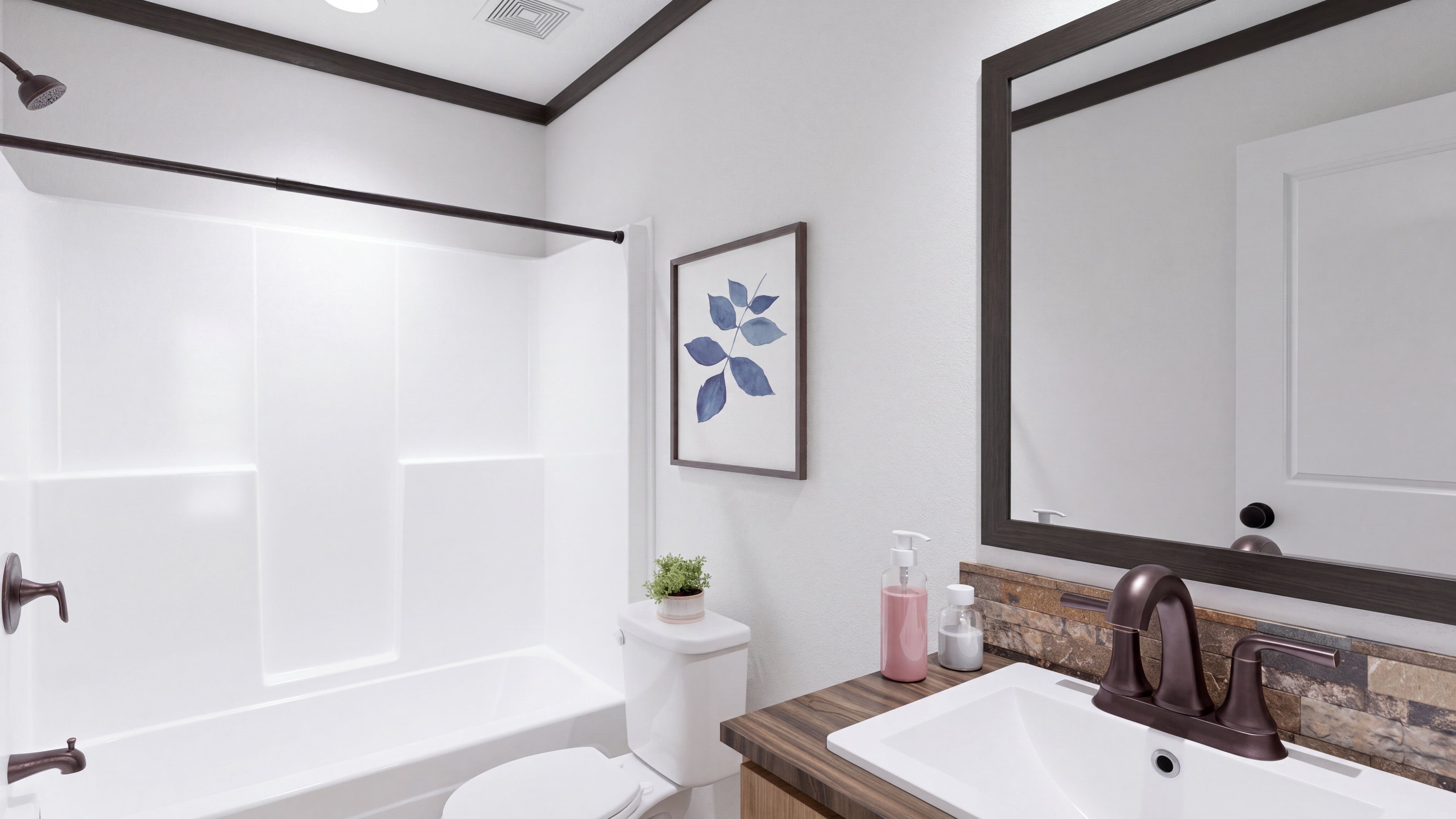 Guest bathroom rendering of the Boujee Xl 2 home.
