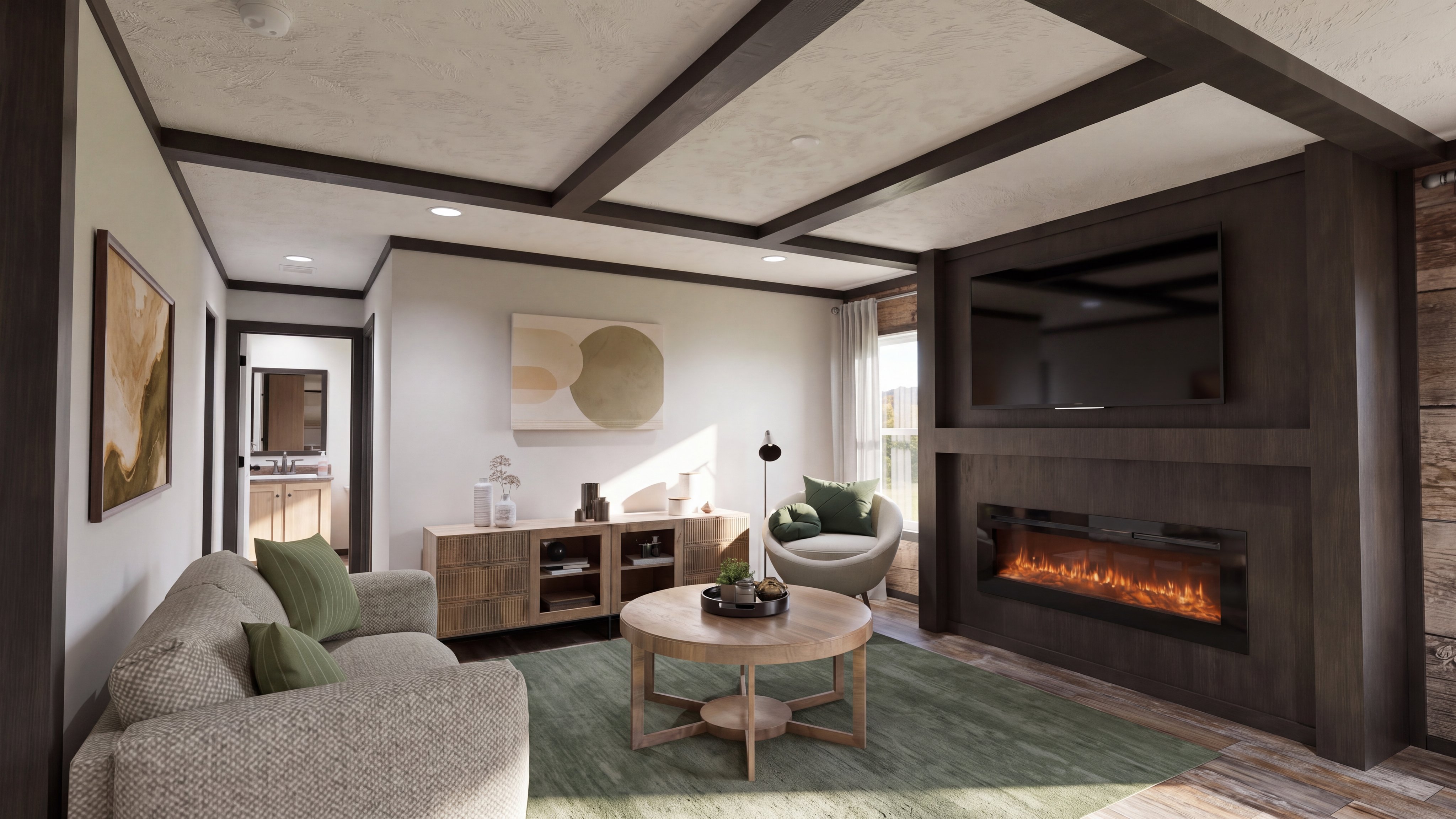 Den rendering of the Boujee Lux home.