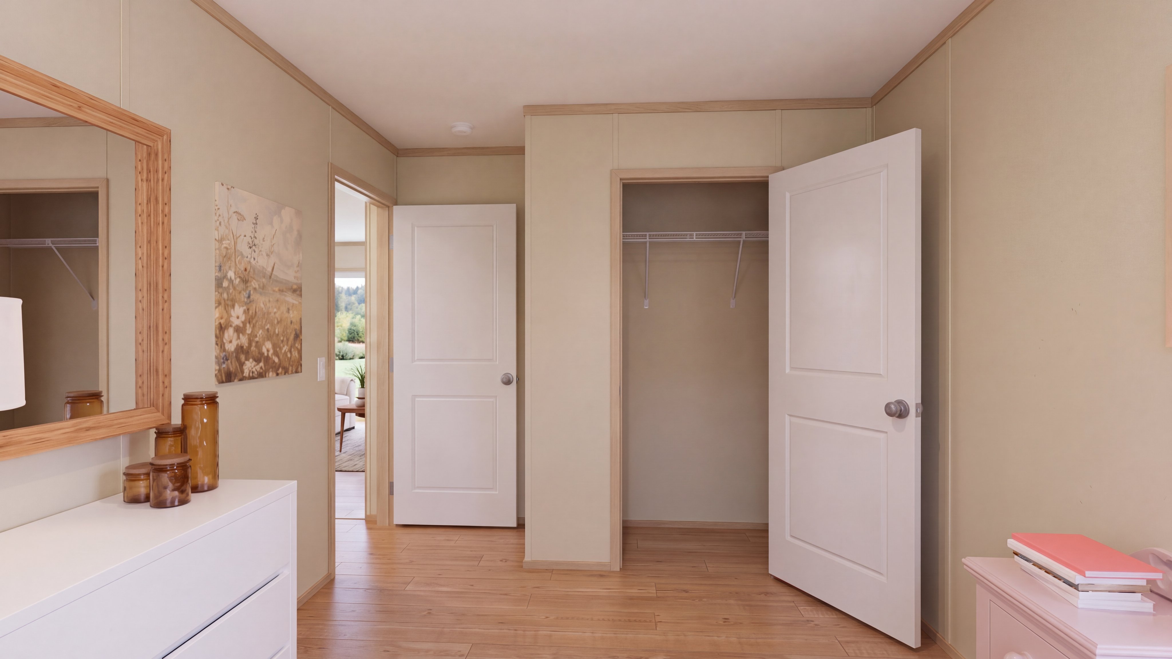 Bedroom rendering of the Boone home.