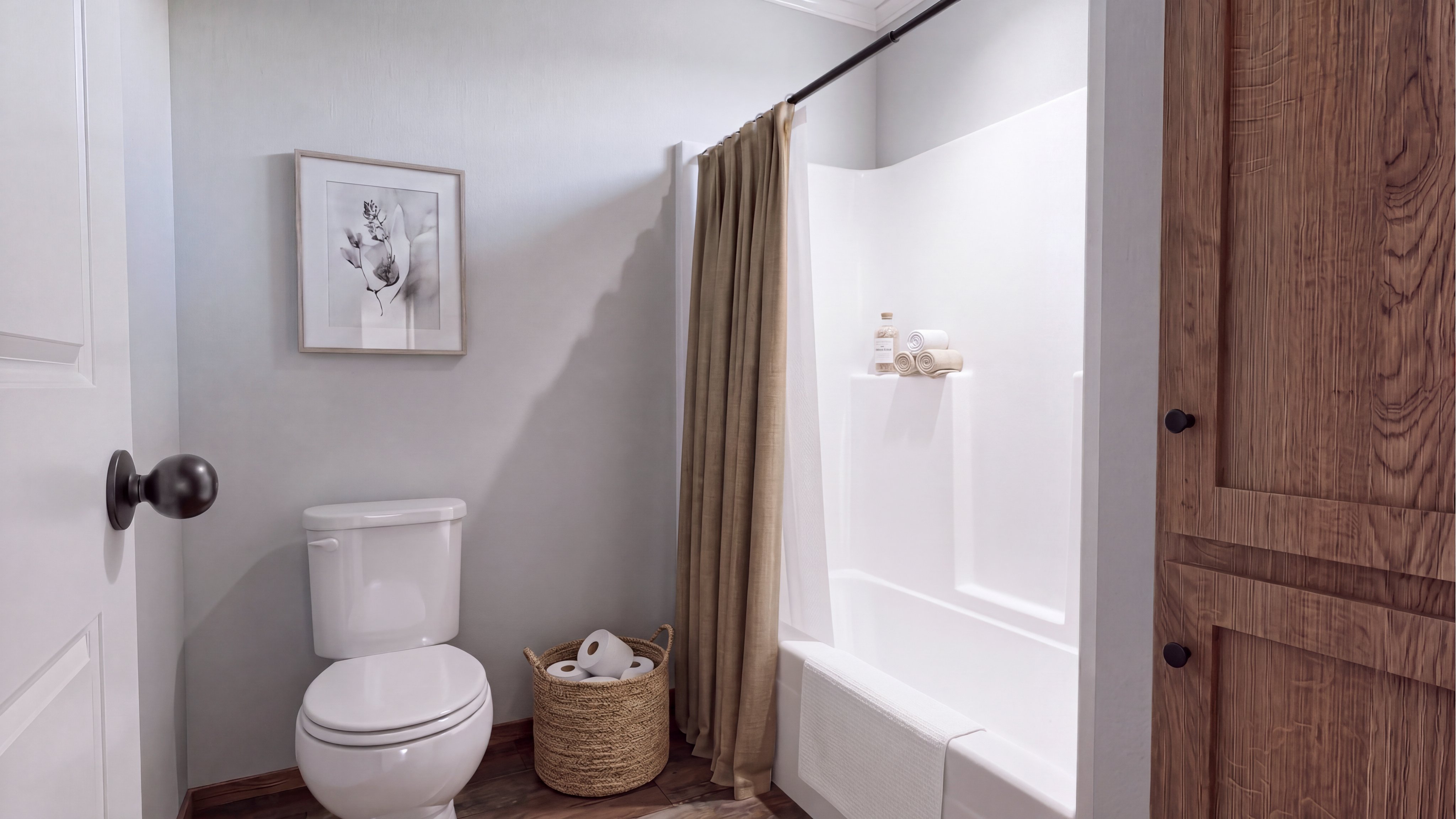 Guest bathroom rendering of the Boujee Xl 2 home.