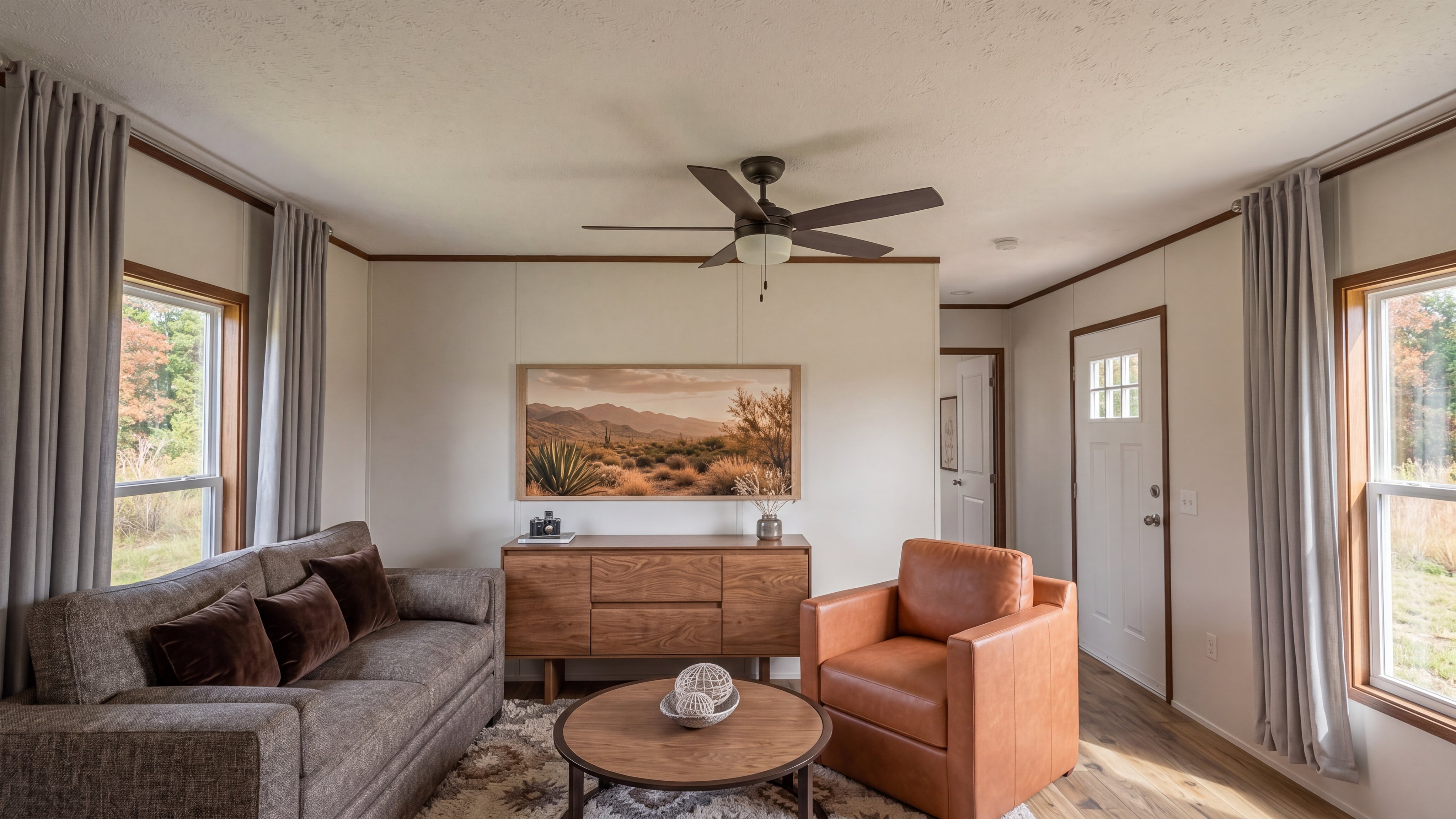 Living room rendering of the Select home.