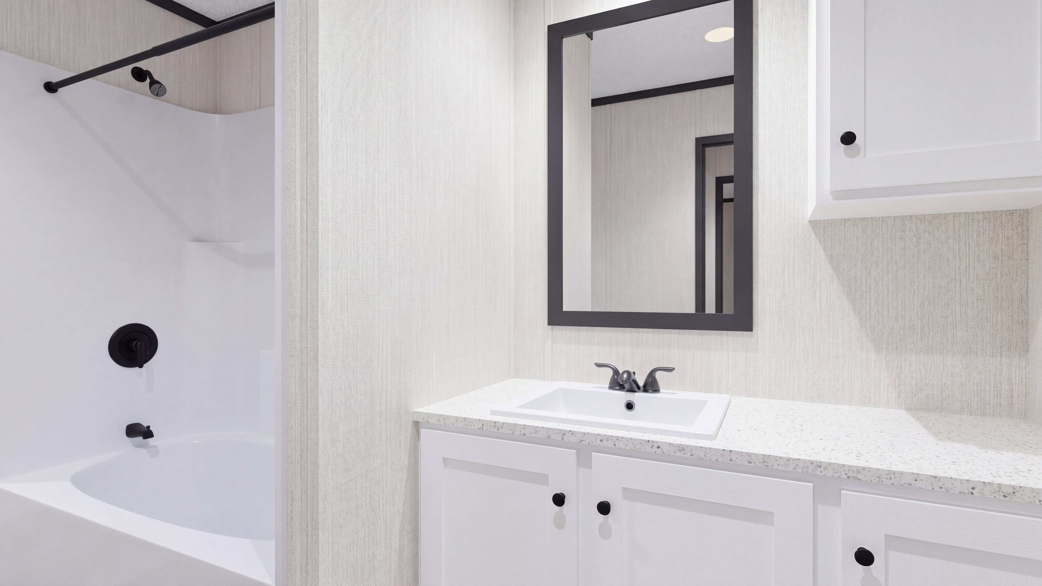 Guest bathroom rendering of the The Dark Nova home.