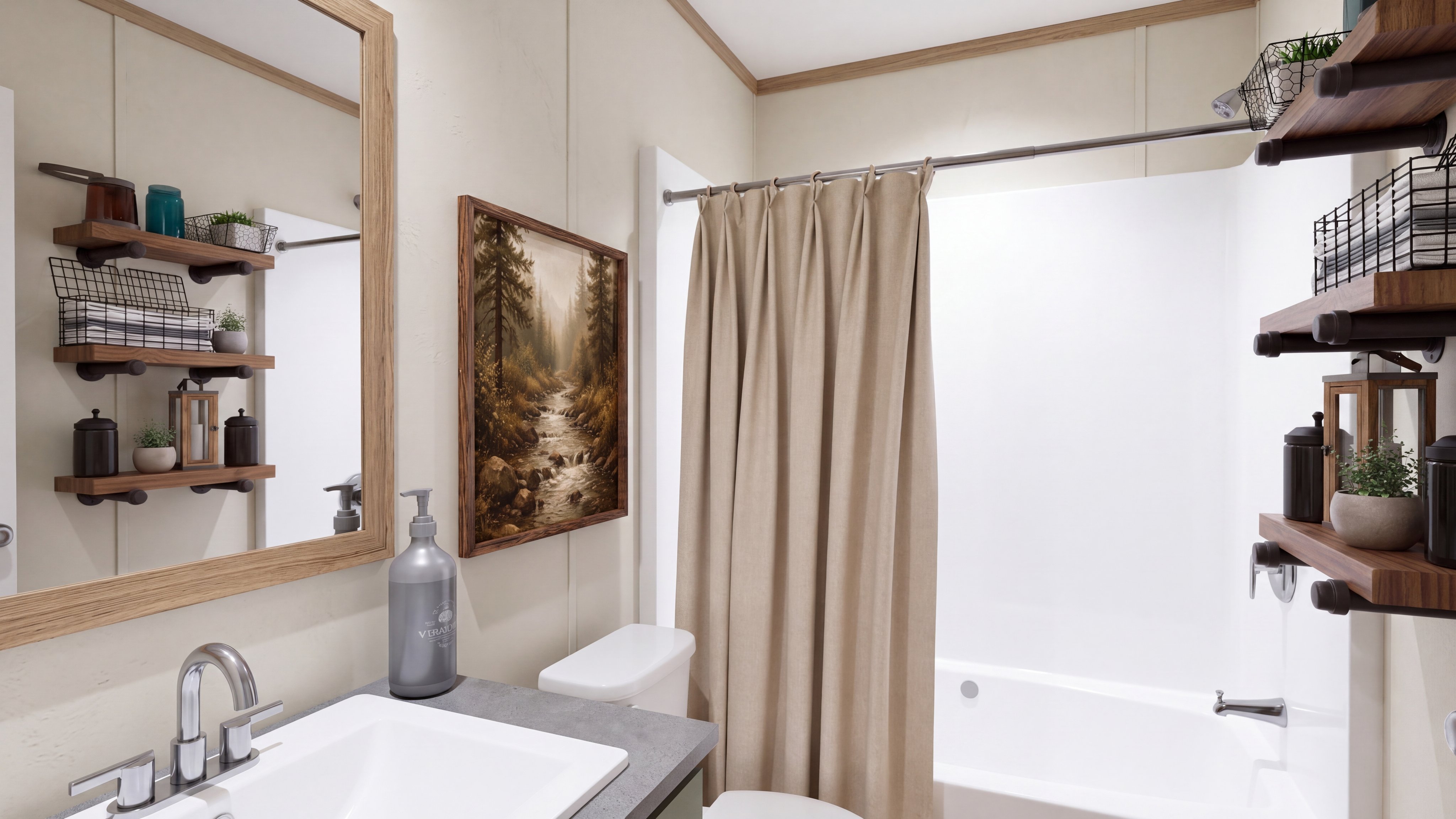 Guest bathroom rendering of the Zion home.