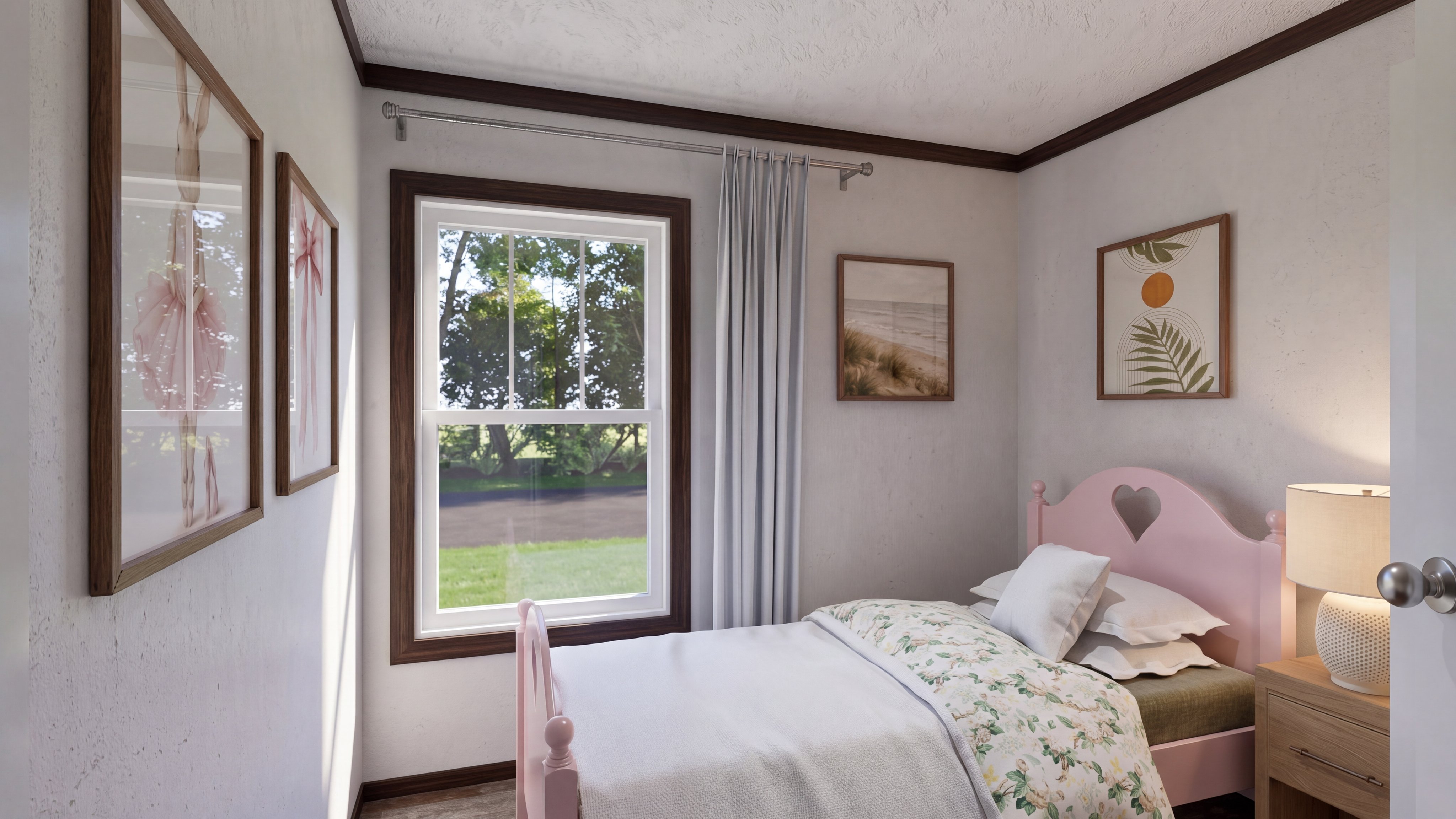 Bedroom rendering of the Baby Boujee home.