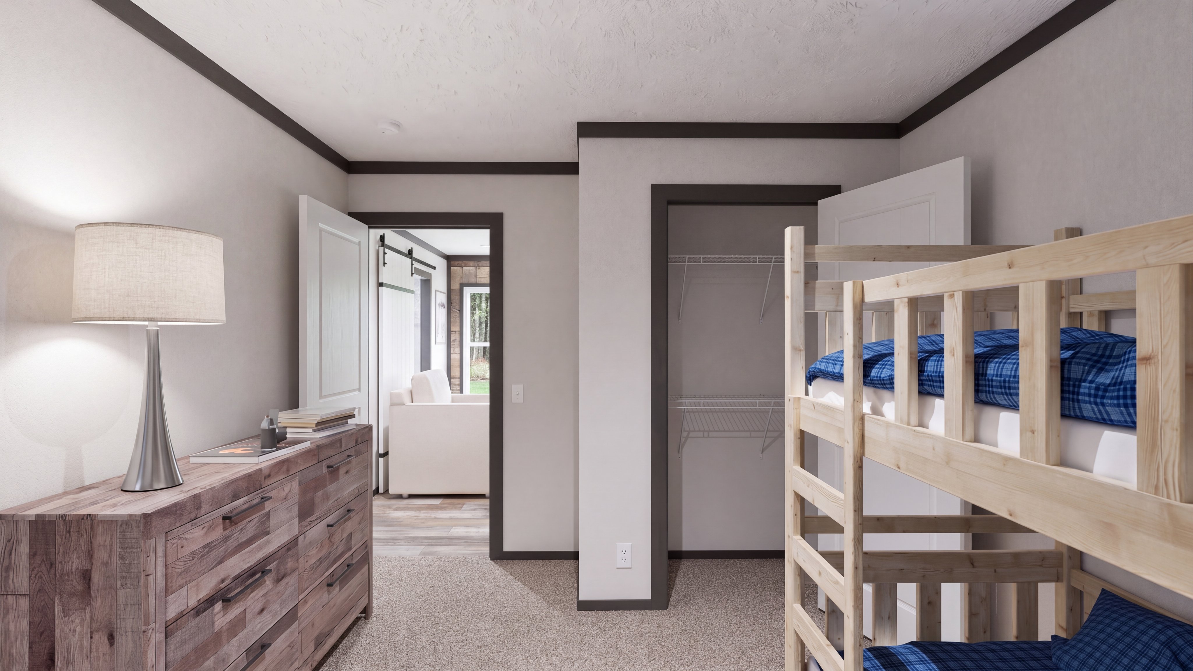 Bedroom rendering of the Boujee Xl 2 home.