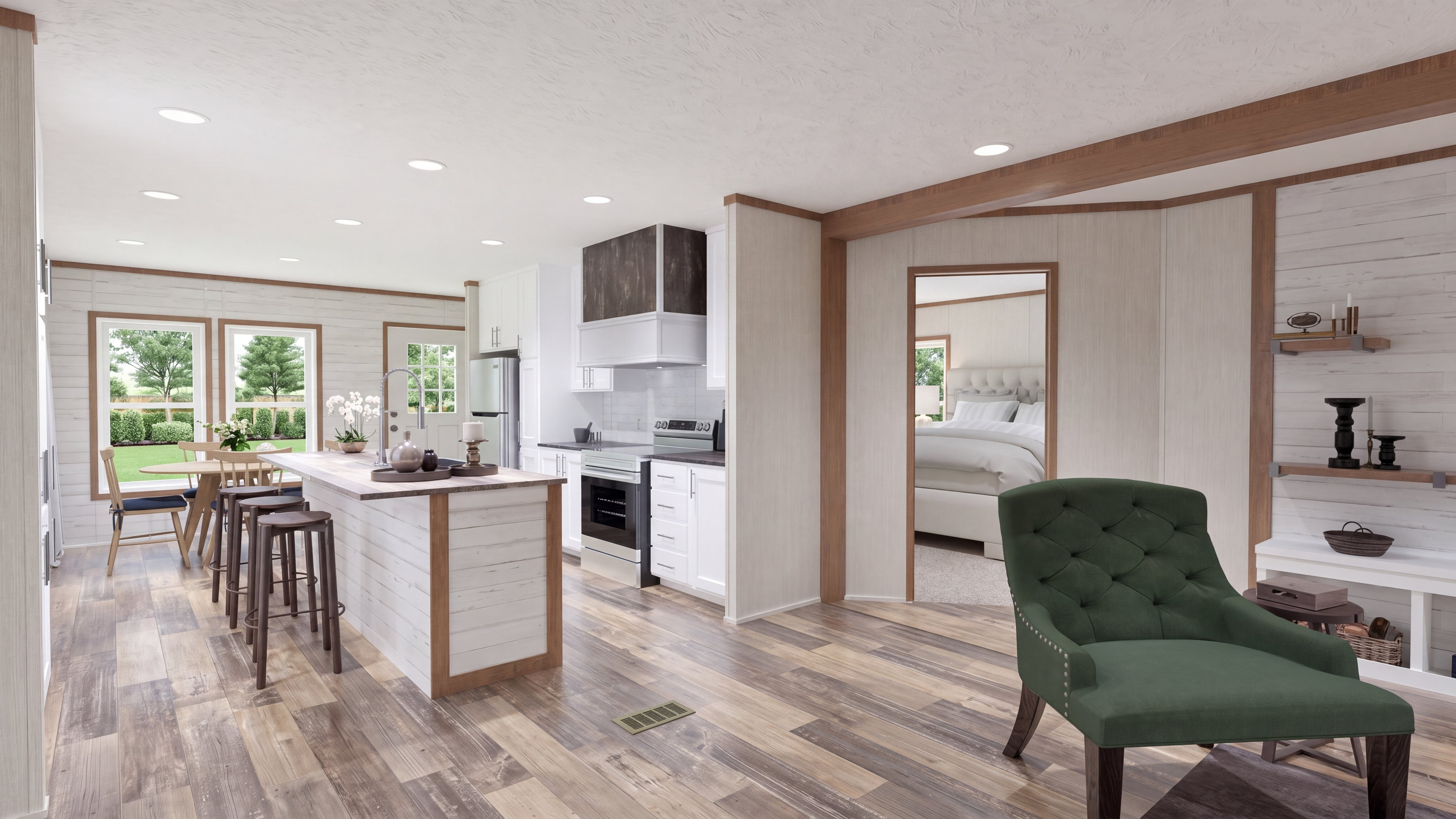 Foyer rendering of the The Southern Farmhouse 48x28 home.