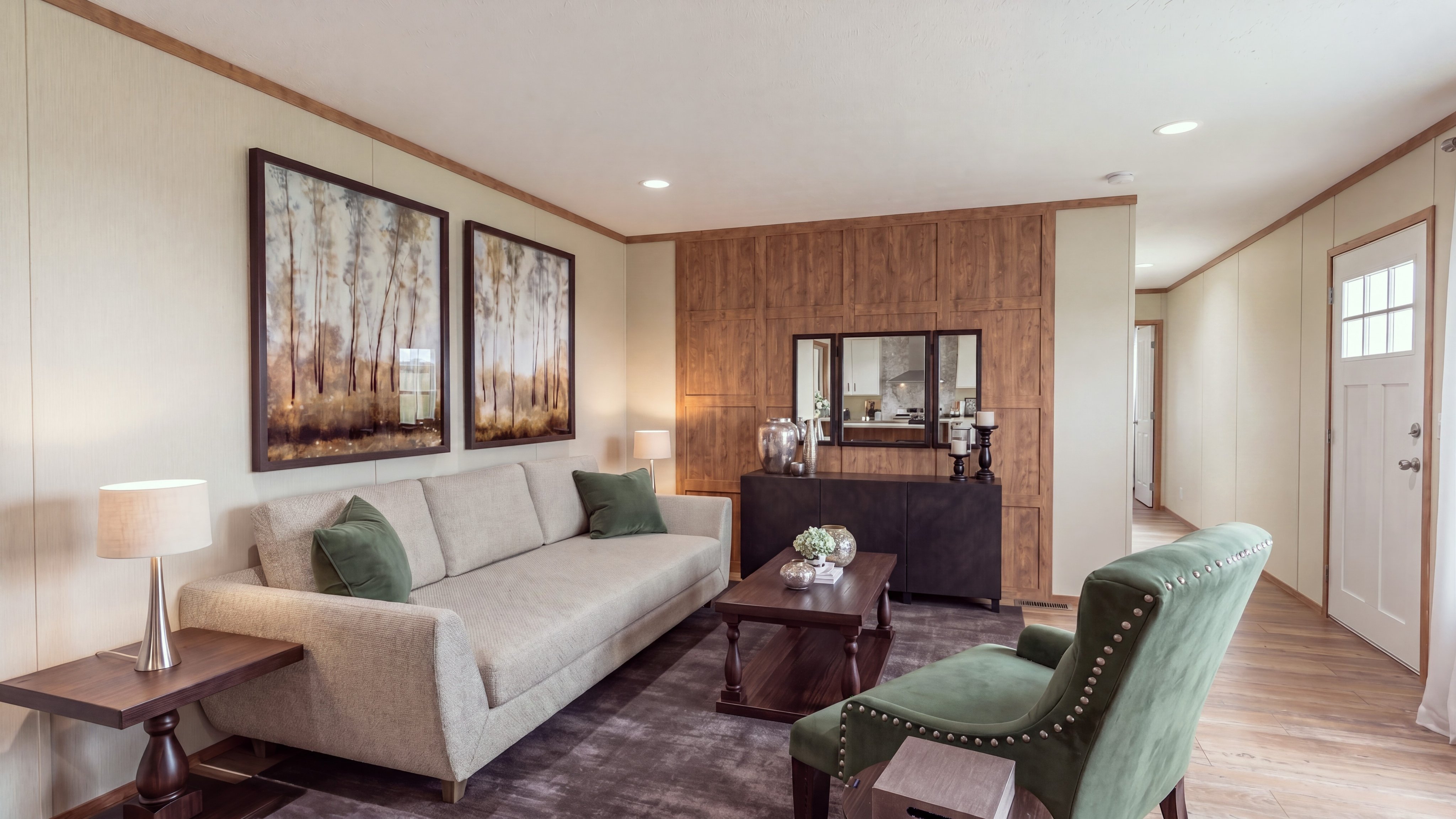 Living room rendering of the Magellan home.